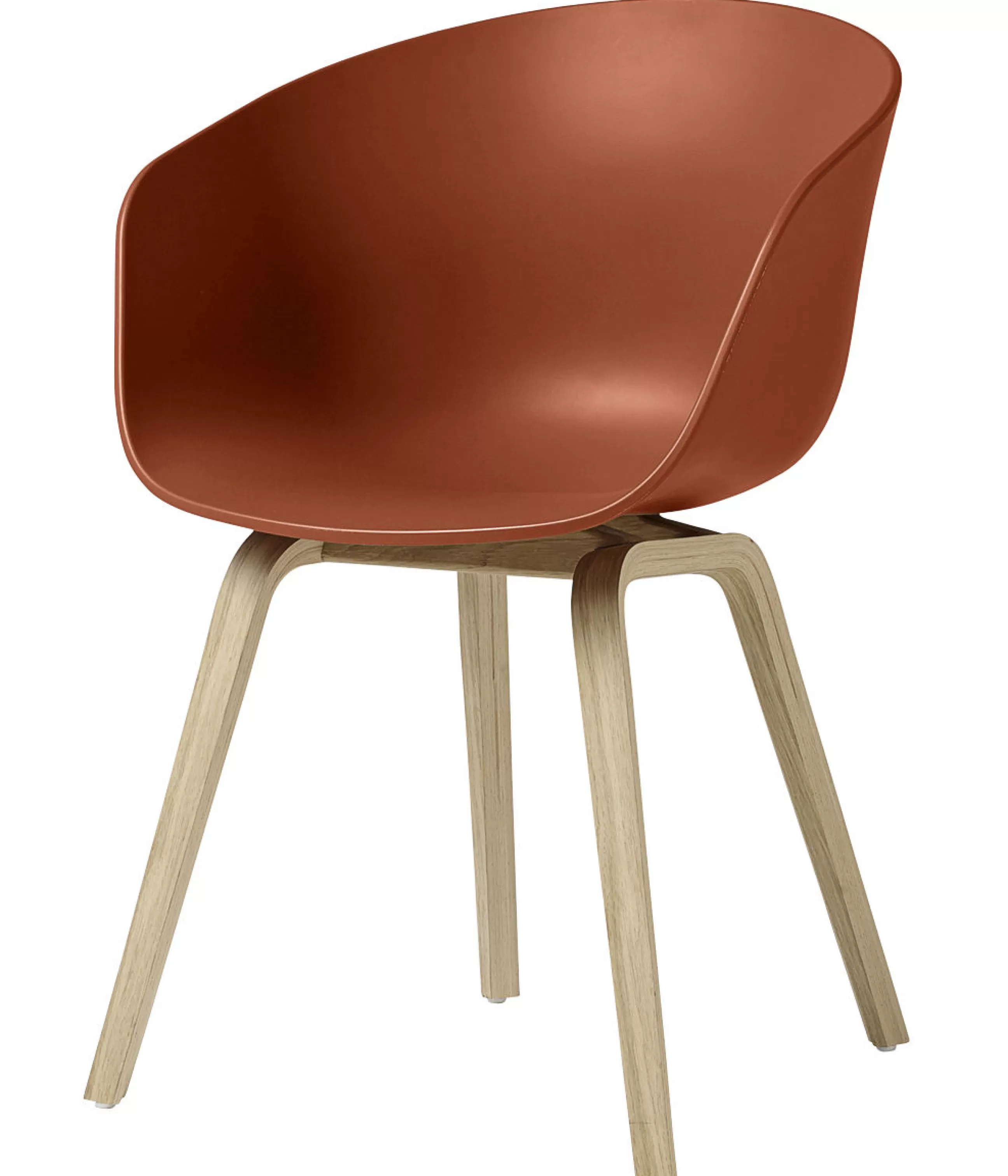 Fauteuils De Bureau>Hay Fauteuil About A Chair Aac22 Plastique Orange Bois Naturel /- Chene Verni Mat