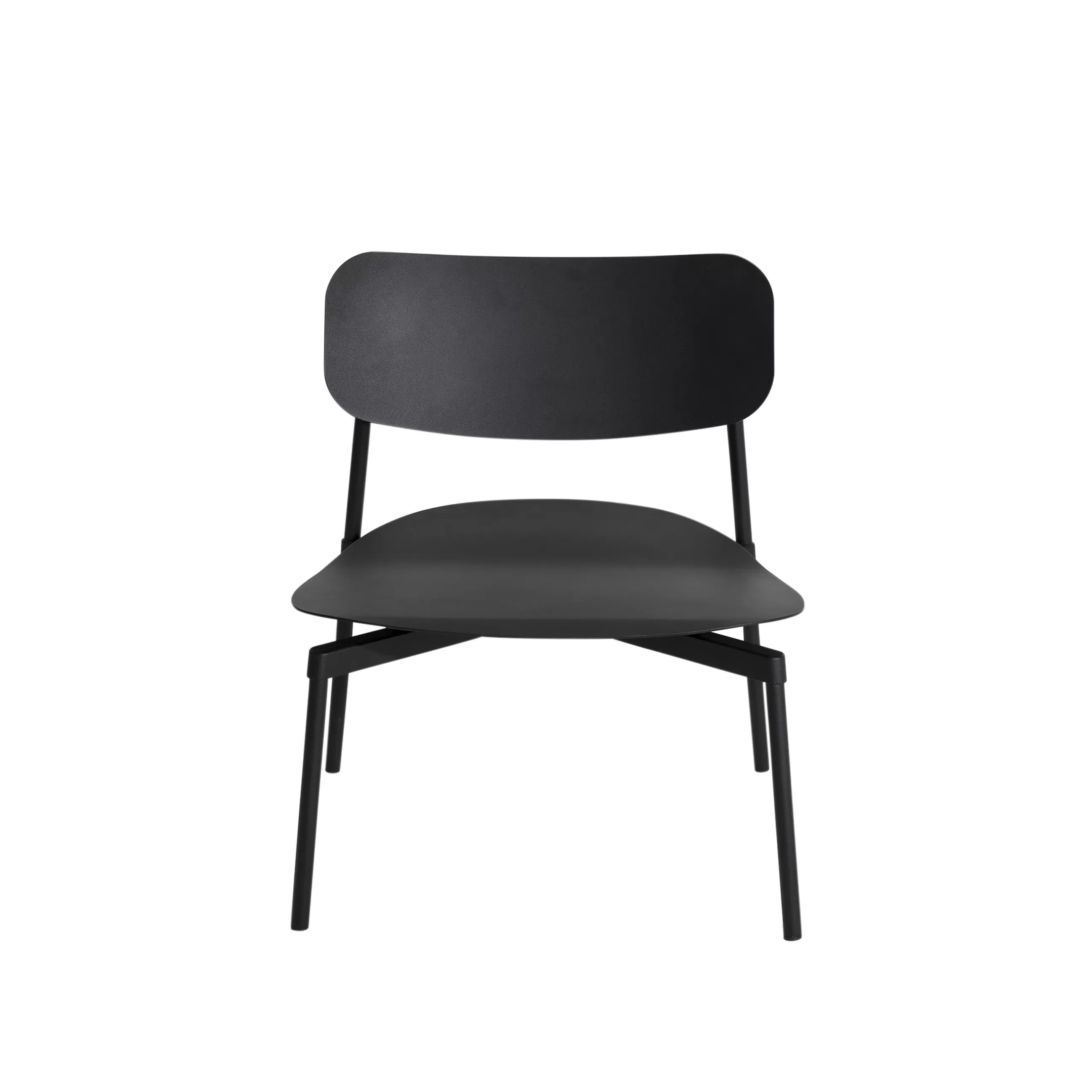 Fauteuils De Jardin>Petite Friture Fauteuil Bas Empilable Fromme Metal/ Aluminium - Noir