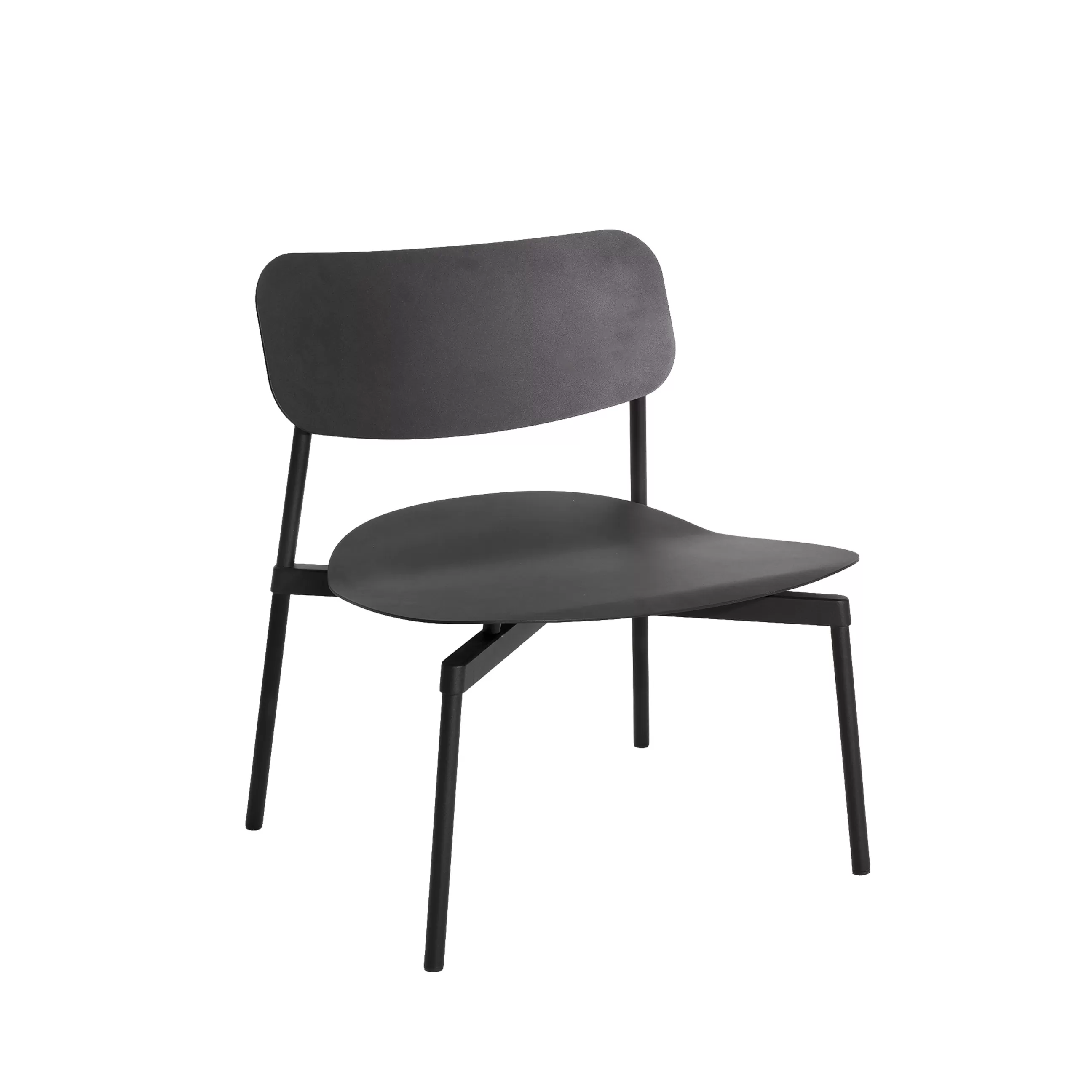 Fauteuils De Jardin>Petite Friture Fauteuil Bas Empilable Fromme Metal/ Aluminium - Noir