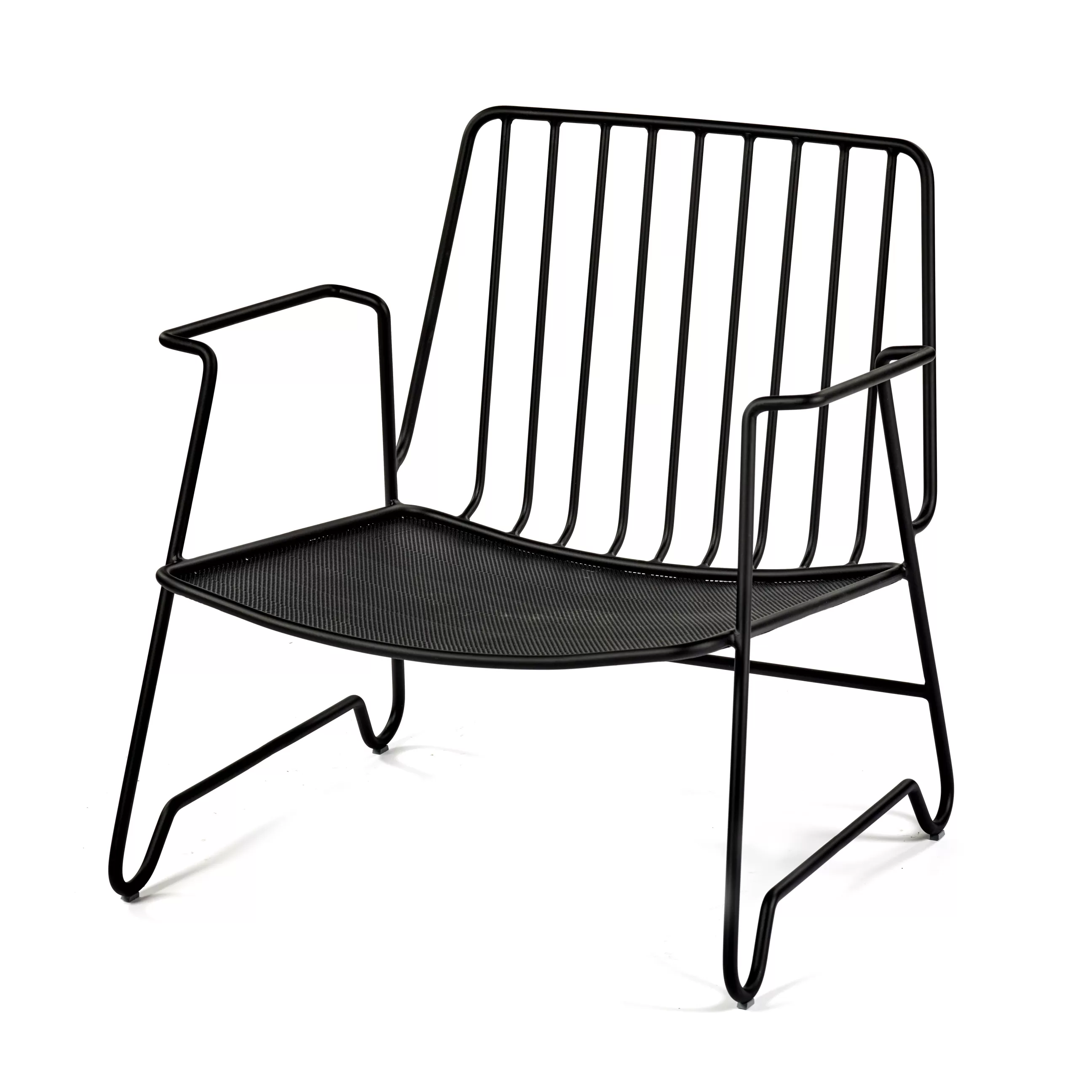 Fauteuils De Jardin>Serax Fauteuil Bas Fish & Fish Metal / Sans Coussin - Acier - Noir