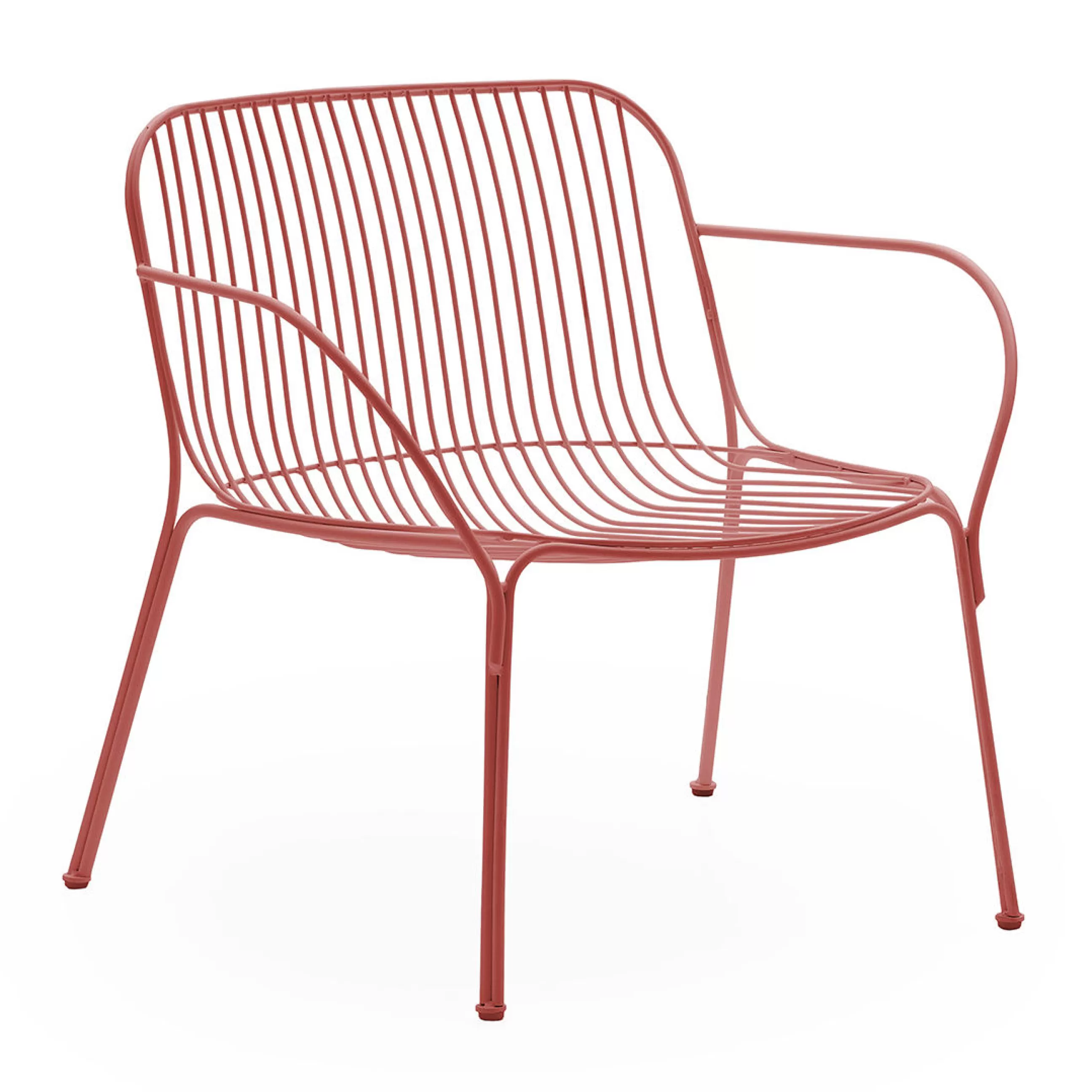 Fauteuils De Jardin>Kartell Fauteuil Bas Hiray Metal Rouge - Rouge Rouille