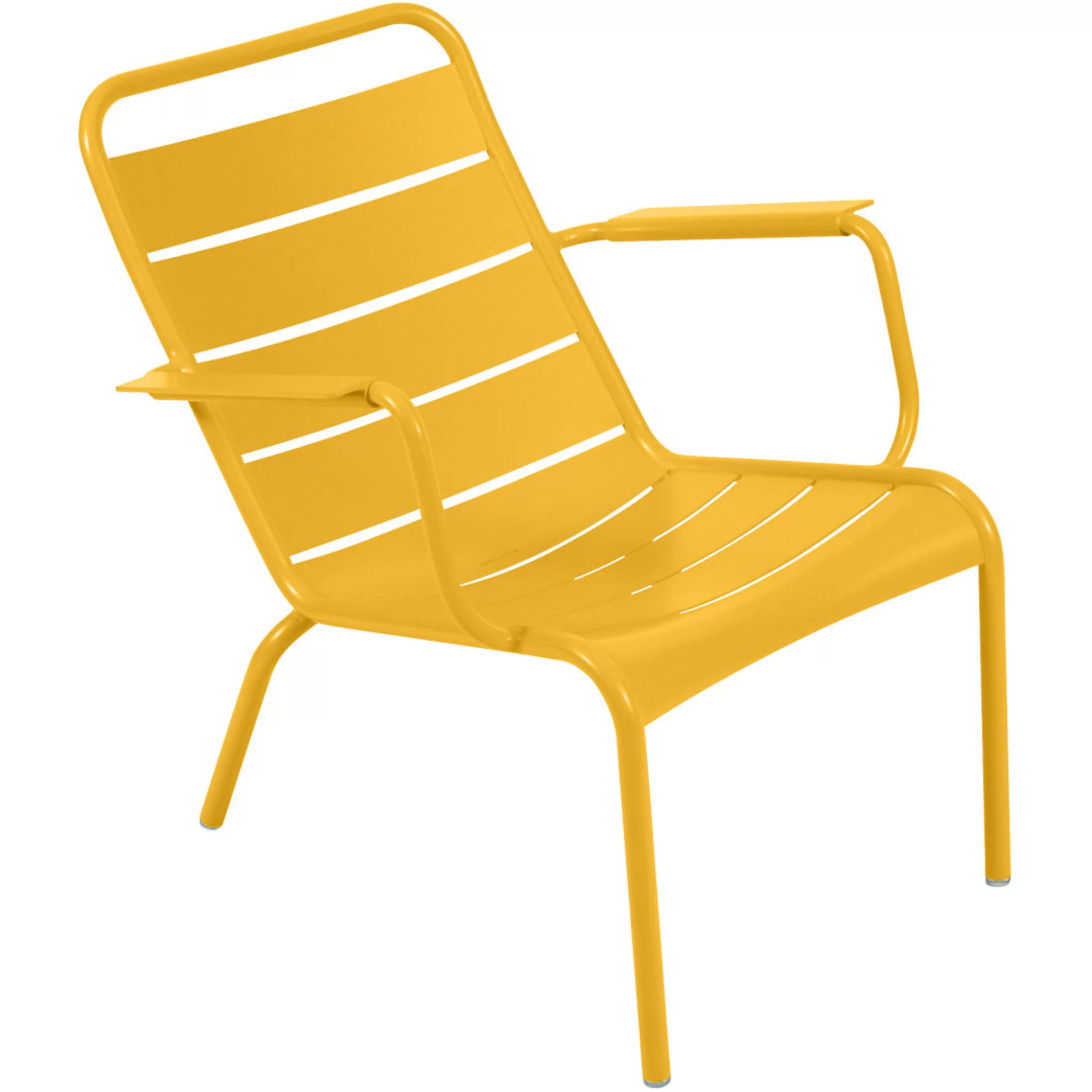 Fauteuils De Jardin>Fermob Fauteuil Bas Luxembourg Metal Jaune / Aluminium - Miel Texture