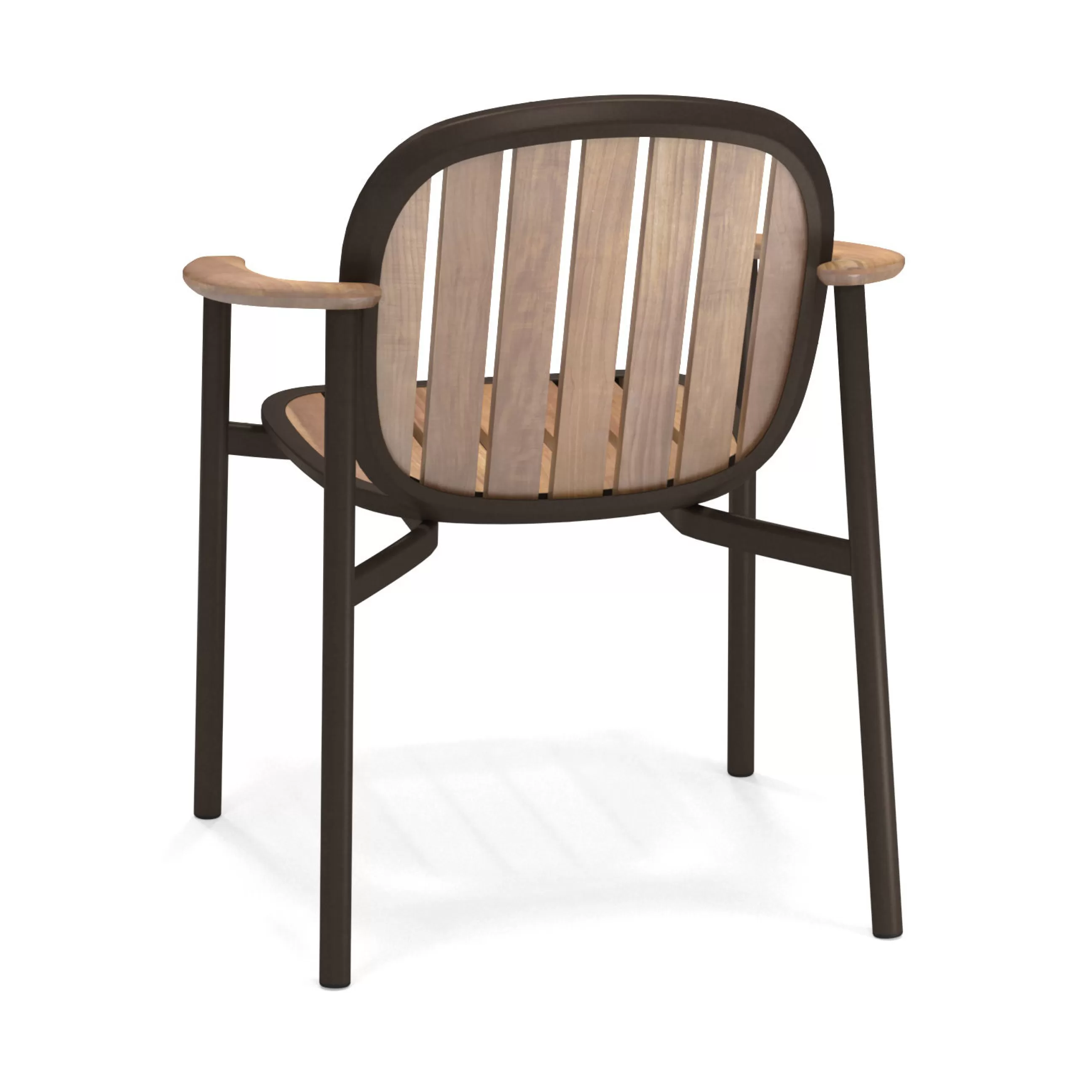 Tabourets De Bar D'extérieur>Emu Fauteuil De Repas Empilable Twins Bois Marron - Marron D'Inde - Teck