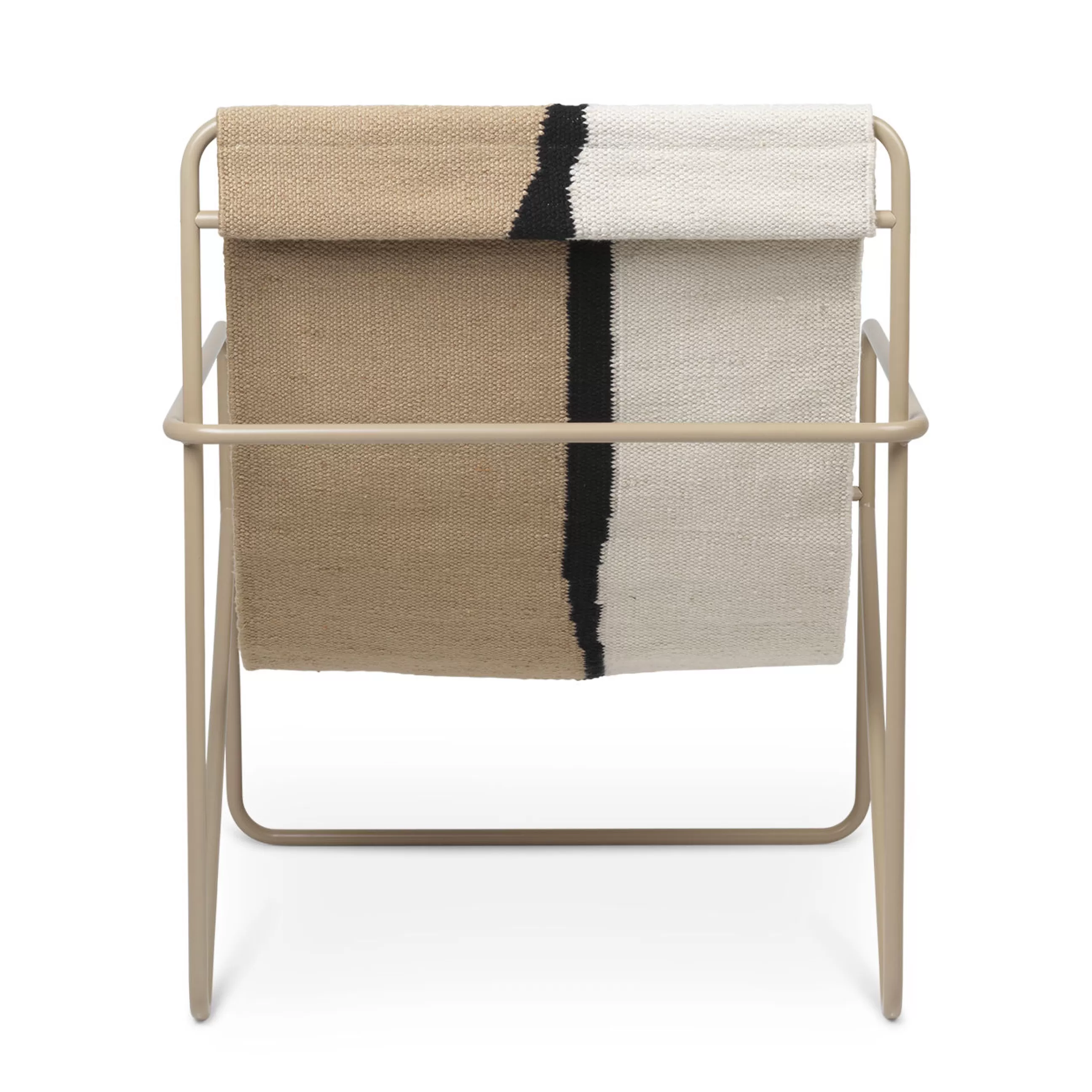 Fauteuils De Jardin>Ferm Living Fauteuil Desert Tissu Blanc Beige / Structure Beige - Bouteilles Plastique Recyclees - Beige - Taupe