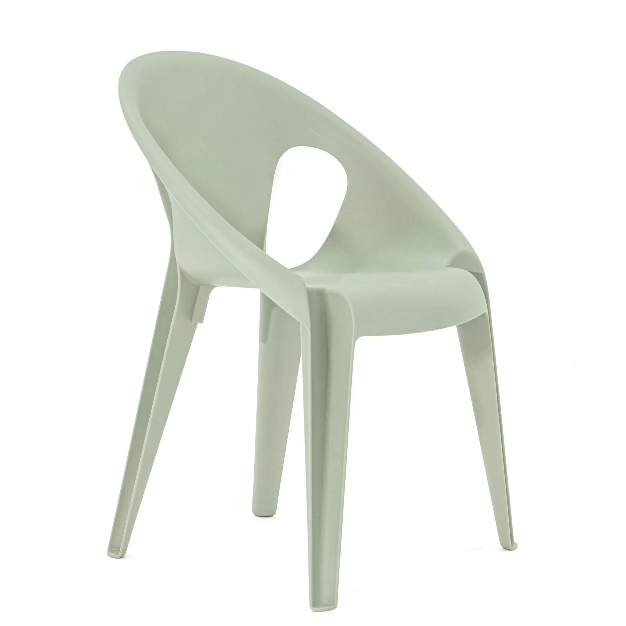 Chaises De Jardin>Magis Fauteuil Empilable Bell Plastique Vert Gris / By Konstantin Grcic / Polypropylene Recycle - Eco-Concu - Gris-Vert Dawn