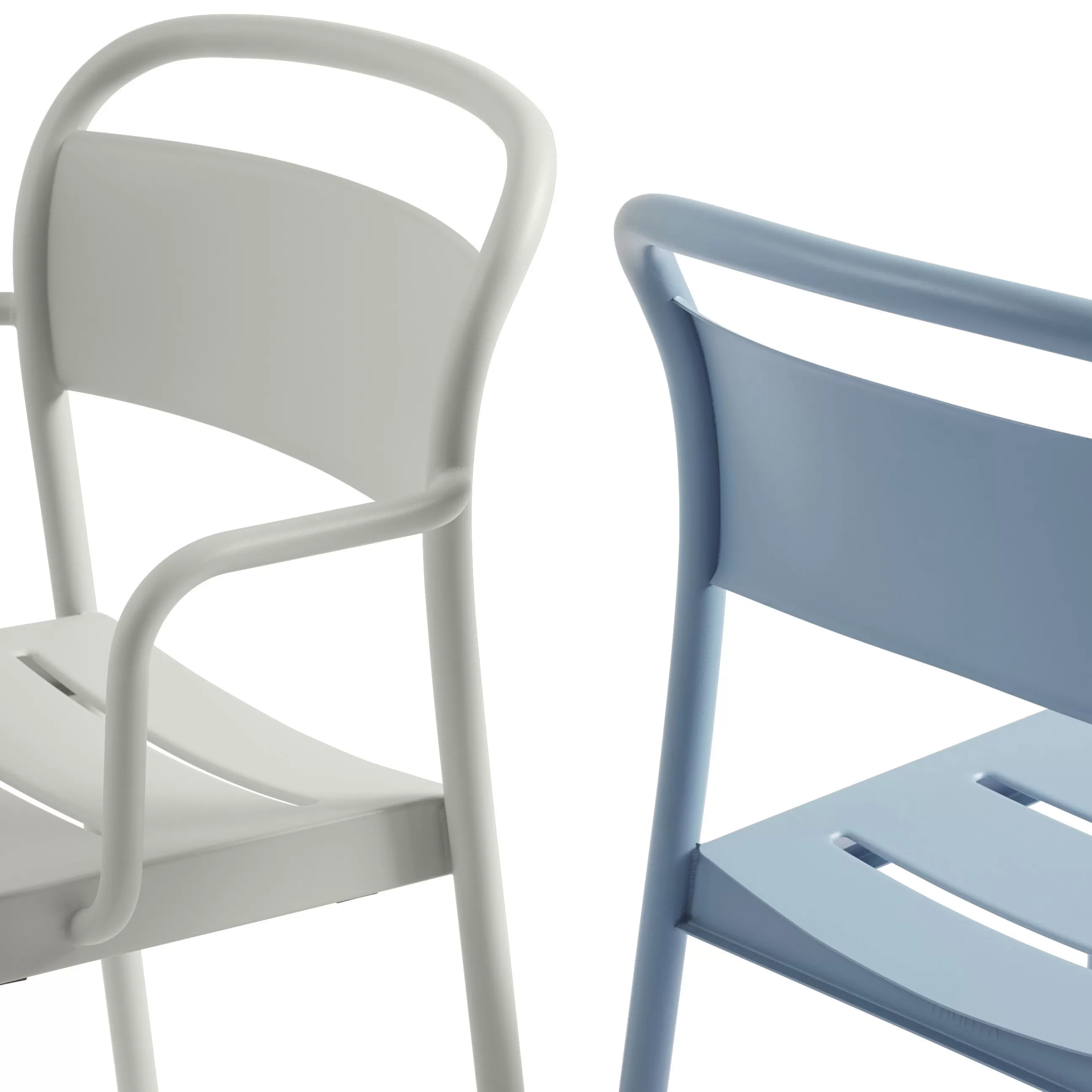 Chaises De Jardin>Muuto Fauteuil Empilable Linear Metal Gris - Gris Clair