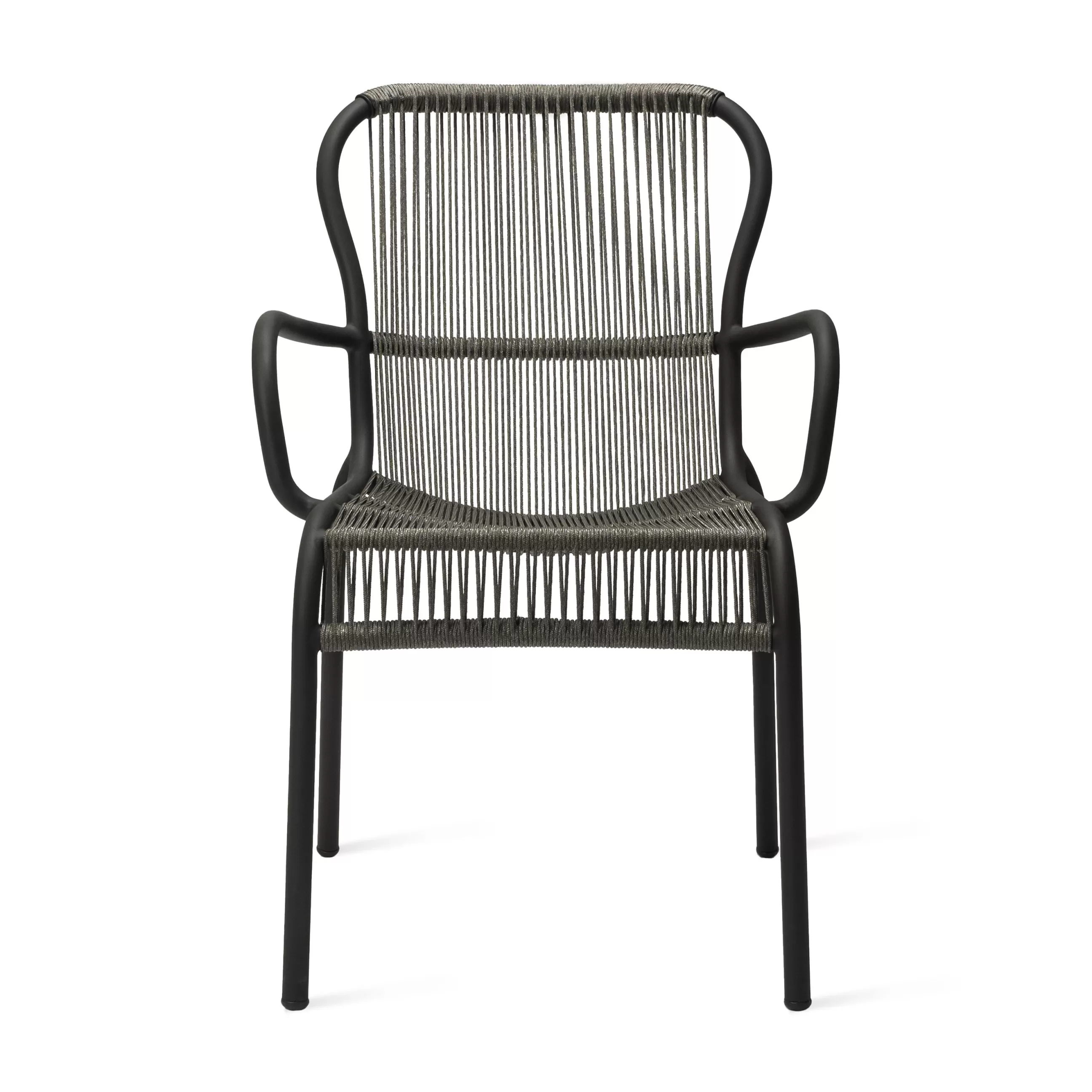 Chaises De Jardin>Vincent Sheppard Fauteuil Empilable Loop Plastique Gris / Cordage Polypropylene Tisse Main - Gris Fossile