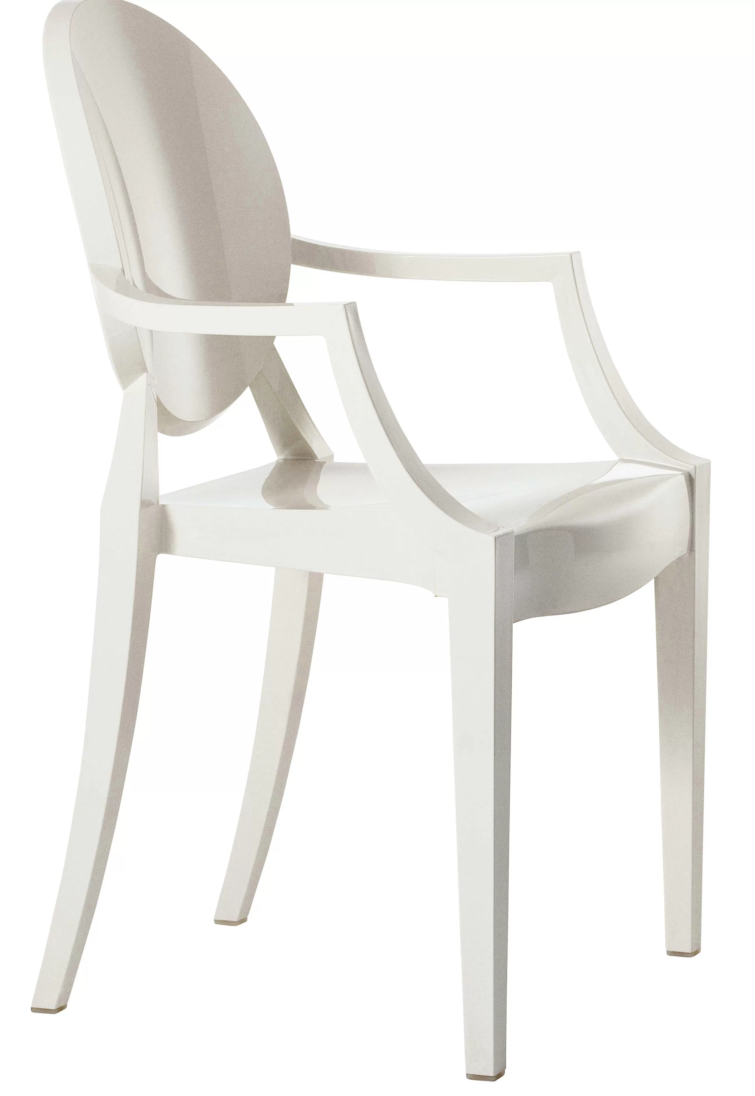 Fauteuils De Bureau>Kartell Fauteuil Empilable Louis Ghost Plastique Blanc / Polycarbonate 2.0 - Blanc Opaque