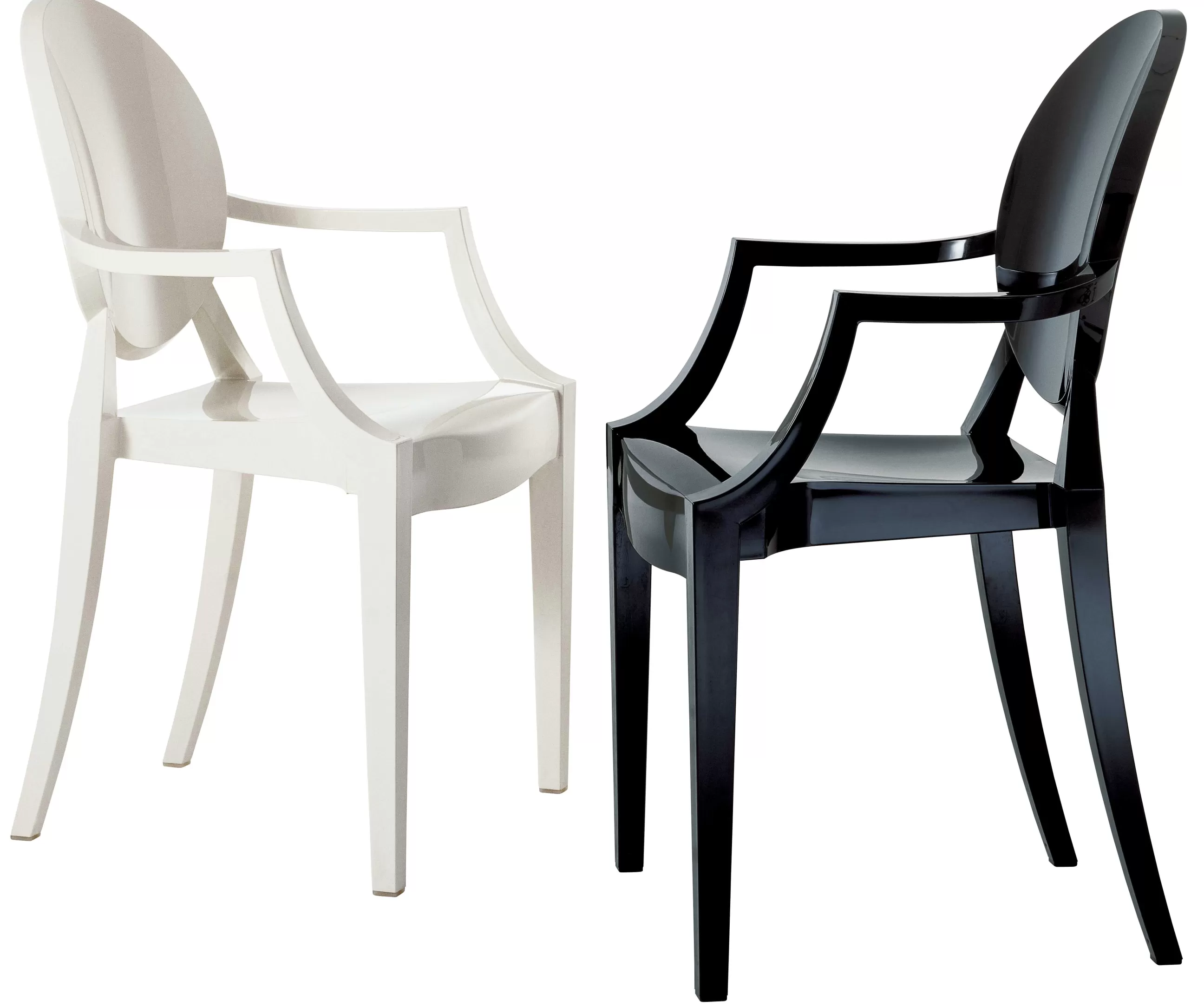 Fauteuils De Bureau>Kartell Fauteuil Empilable Louis Ghost Plastique Noir / Polycarbonate 2.0 - Noir Opaque