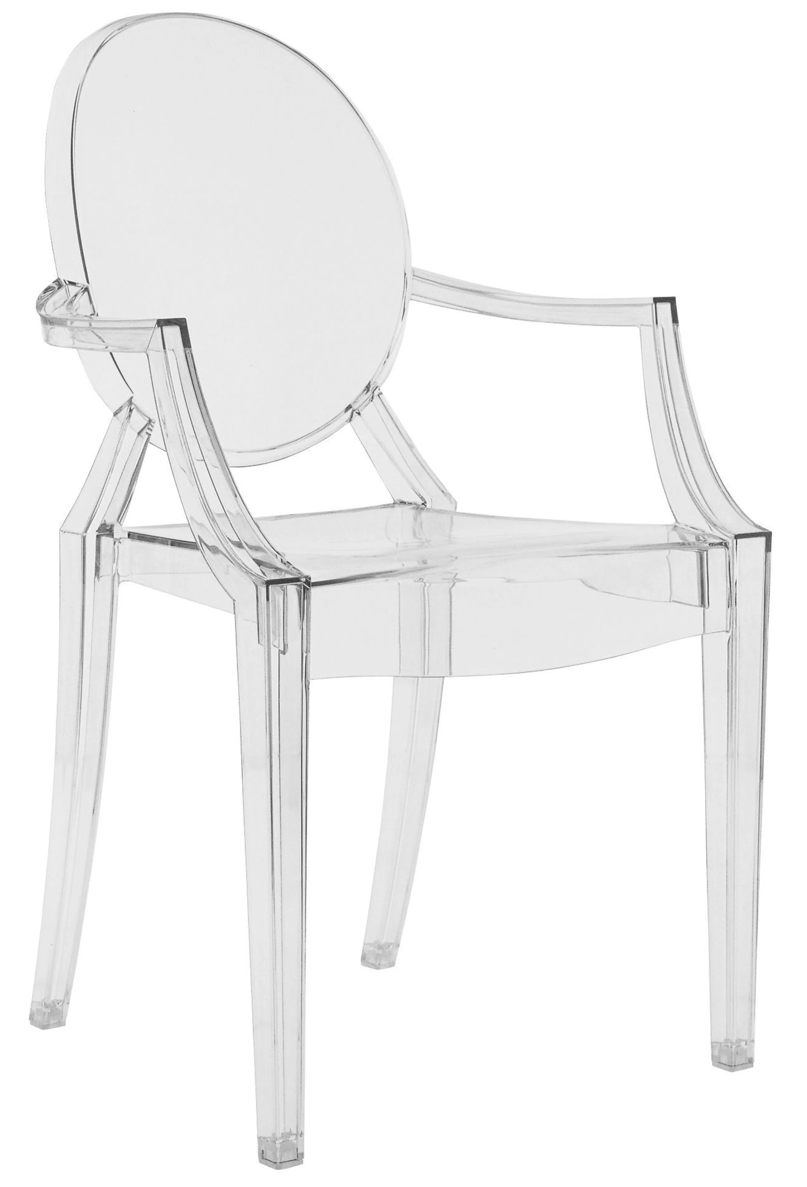 Chaises De Jardin>Kartell Fauteuil Empilable Louis Ghost Plastique Transparent / Polycarbonate 2.0 - Cristal