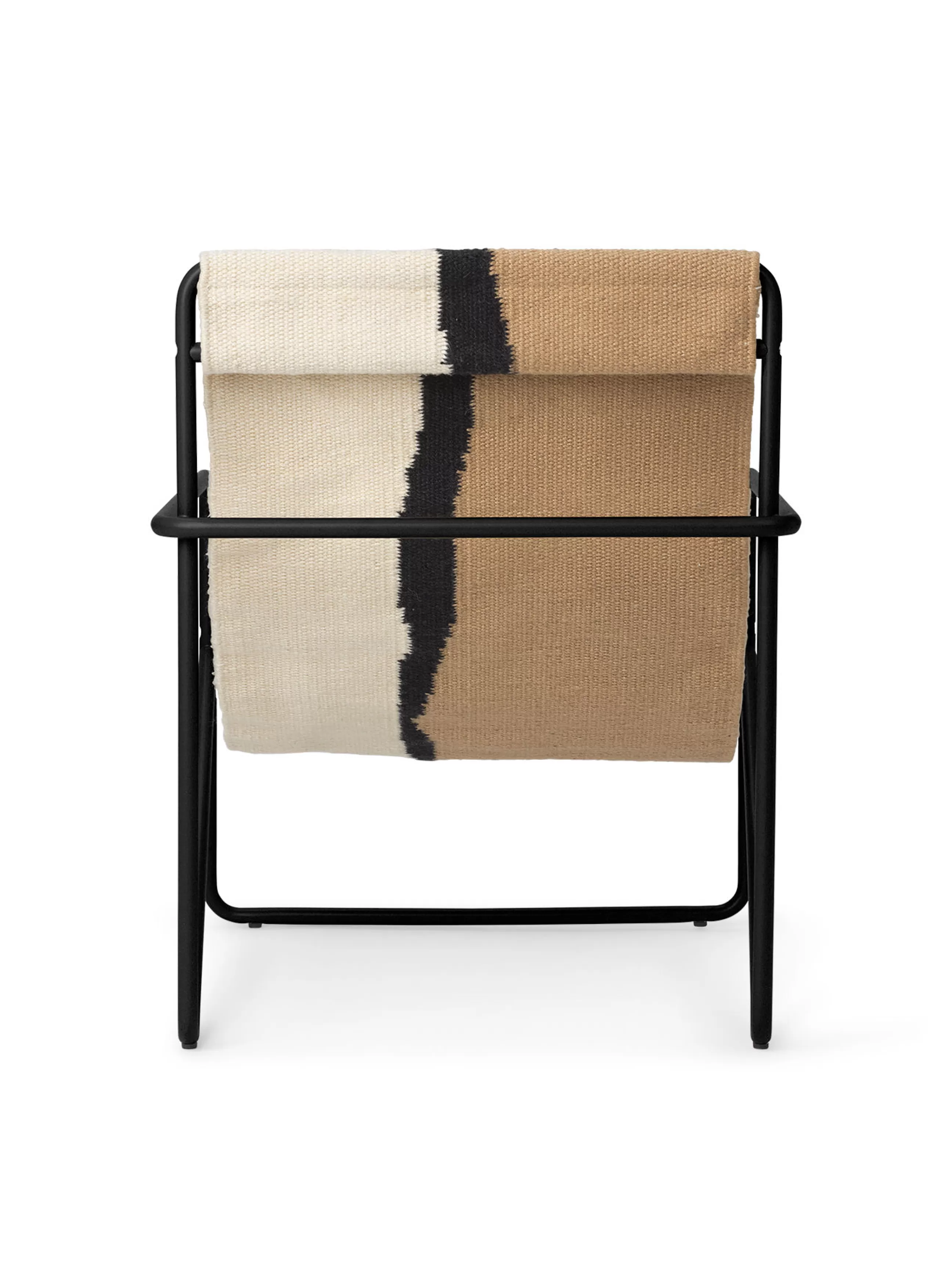 Mobilier Kids>Ferm Living Fauteuil Enfant Desert Tissu Blanc Beige / Structure Noire - Bouteilles Plastique Recyclees - Beige - Noir - Taupe