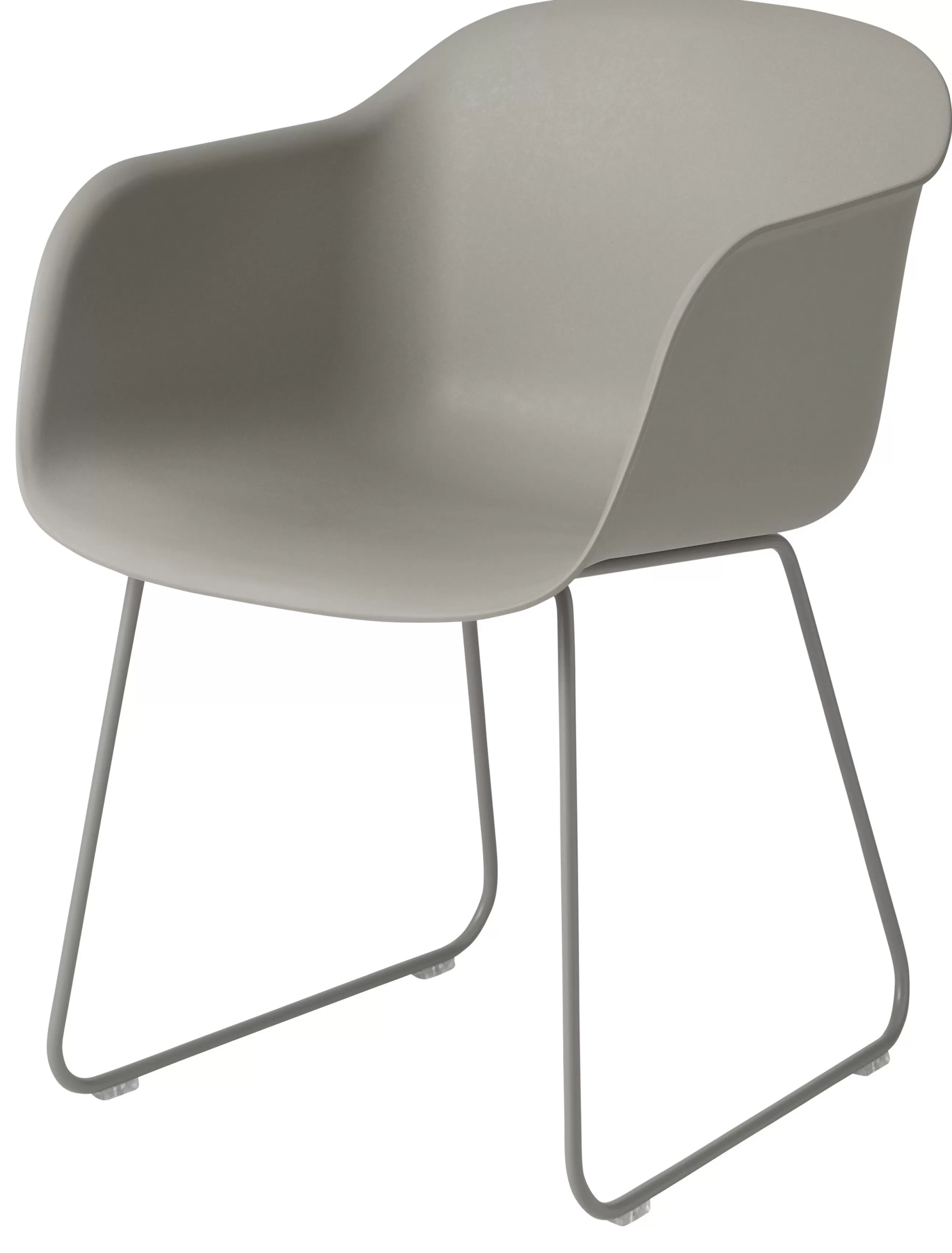 Fauteuils De Bureau>Muuto Fauteuil Fiber Plastique / Pied Traineau - Gris