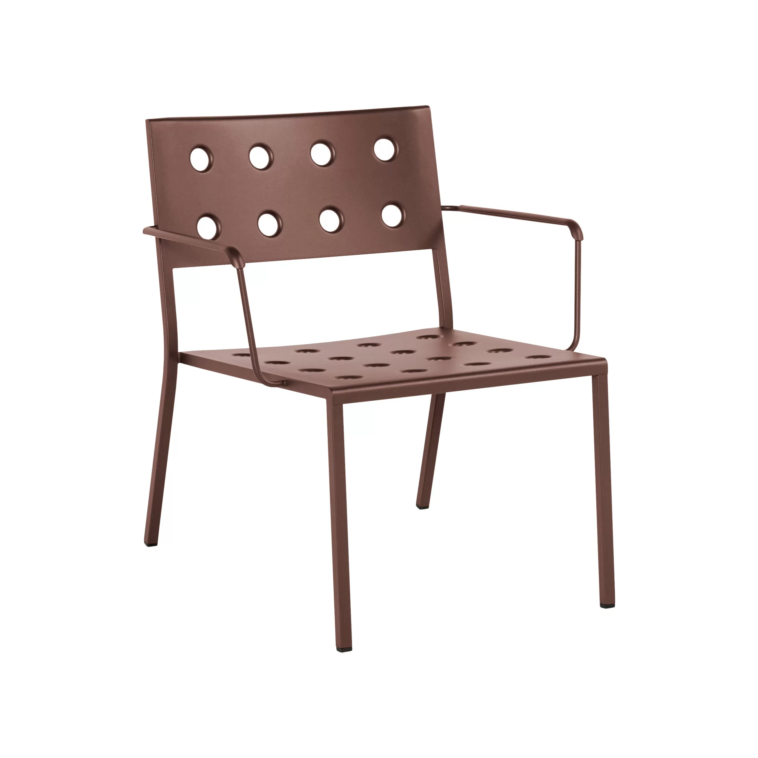 Fauteuils De Jardin>Hay Fauteuil Lounge Empilable Balcony Metal Rouge - Rouge Oxyde