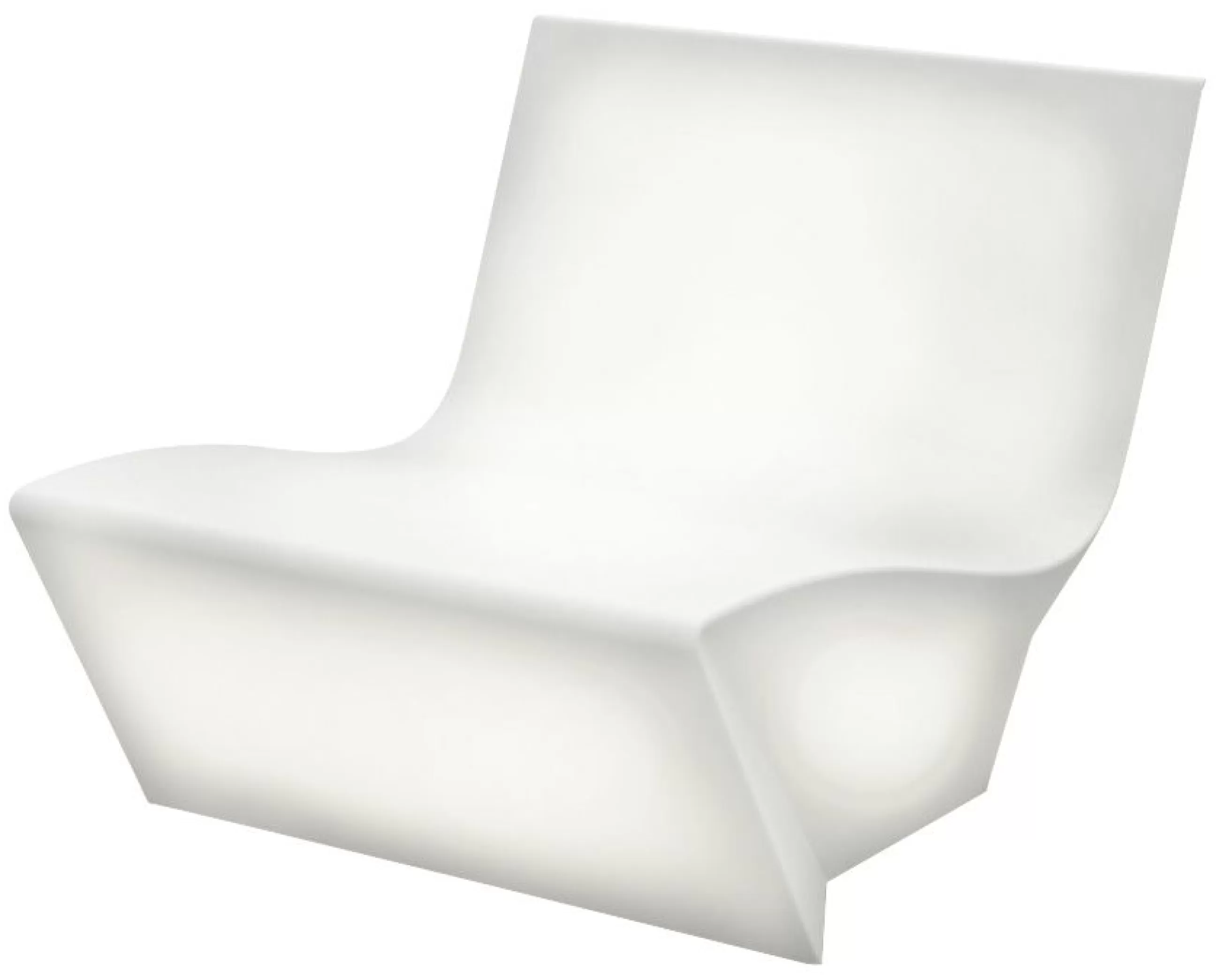 Mobilier Lumineux>Slide Fauteuil Lumineux Kami Ichi Outdoor Plastique / Interieur-Exterieur - Blanc