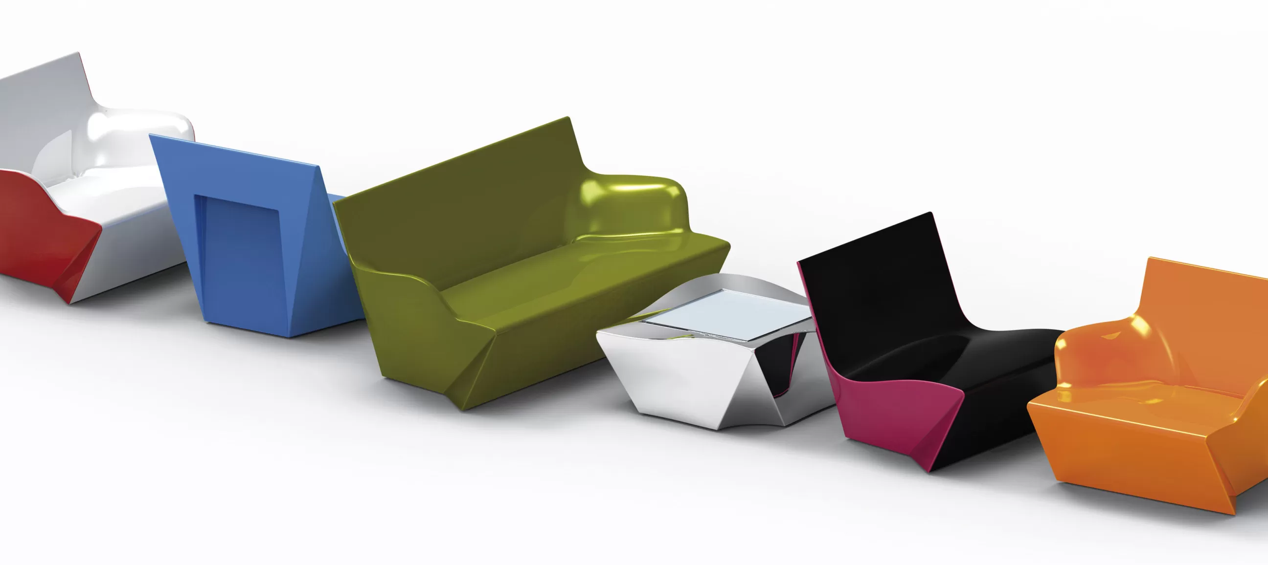 Mobilier Lumineux>Slide Fauteuil Lumineux Kami Ichi Outdoor Plastique / Interieur-Exterieur - Blanc