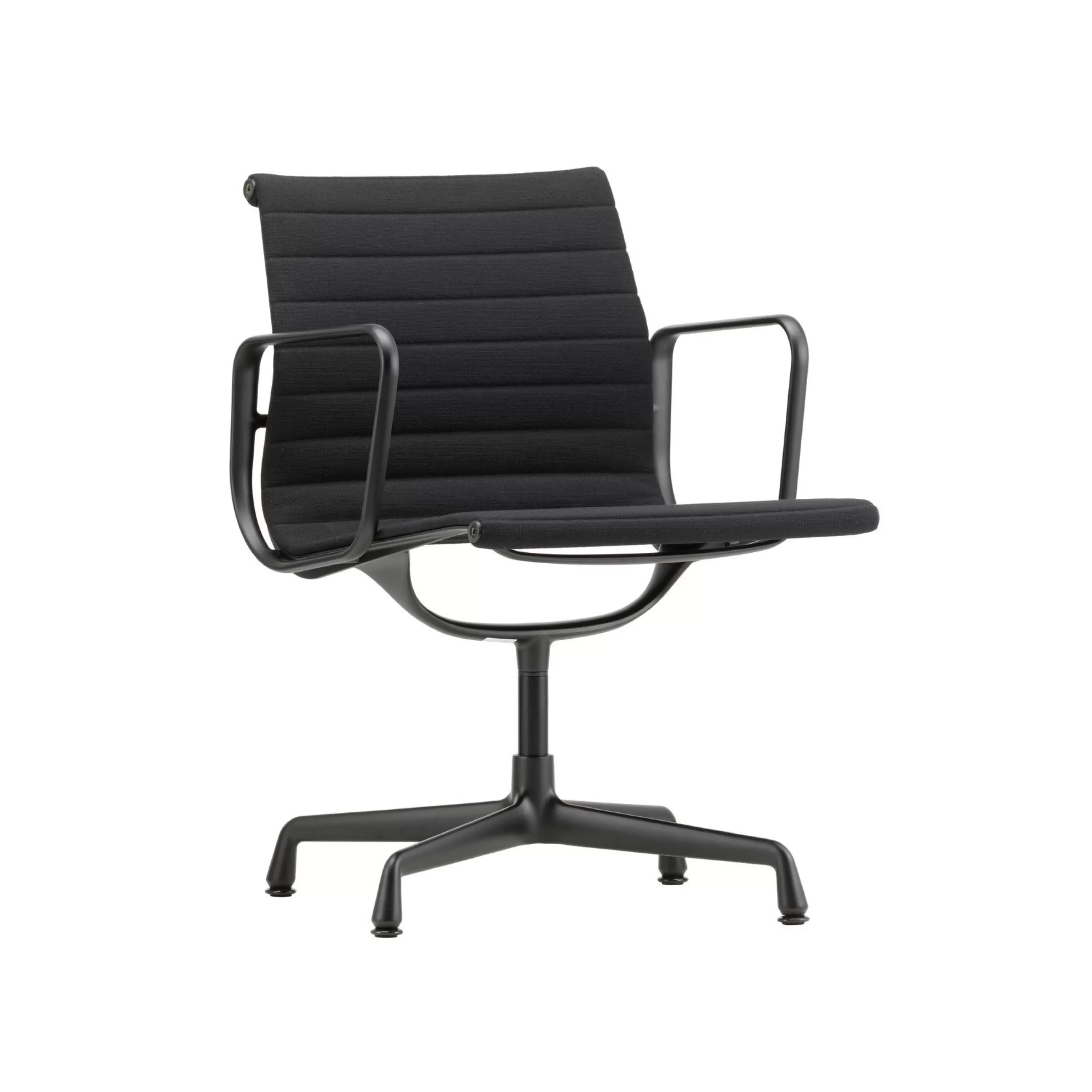 Fauteuils De Bureau>Vitra Fauteuil Pivotant Aluminium Chair Ea108 Tissu / Base 4 Branches - Noir