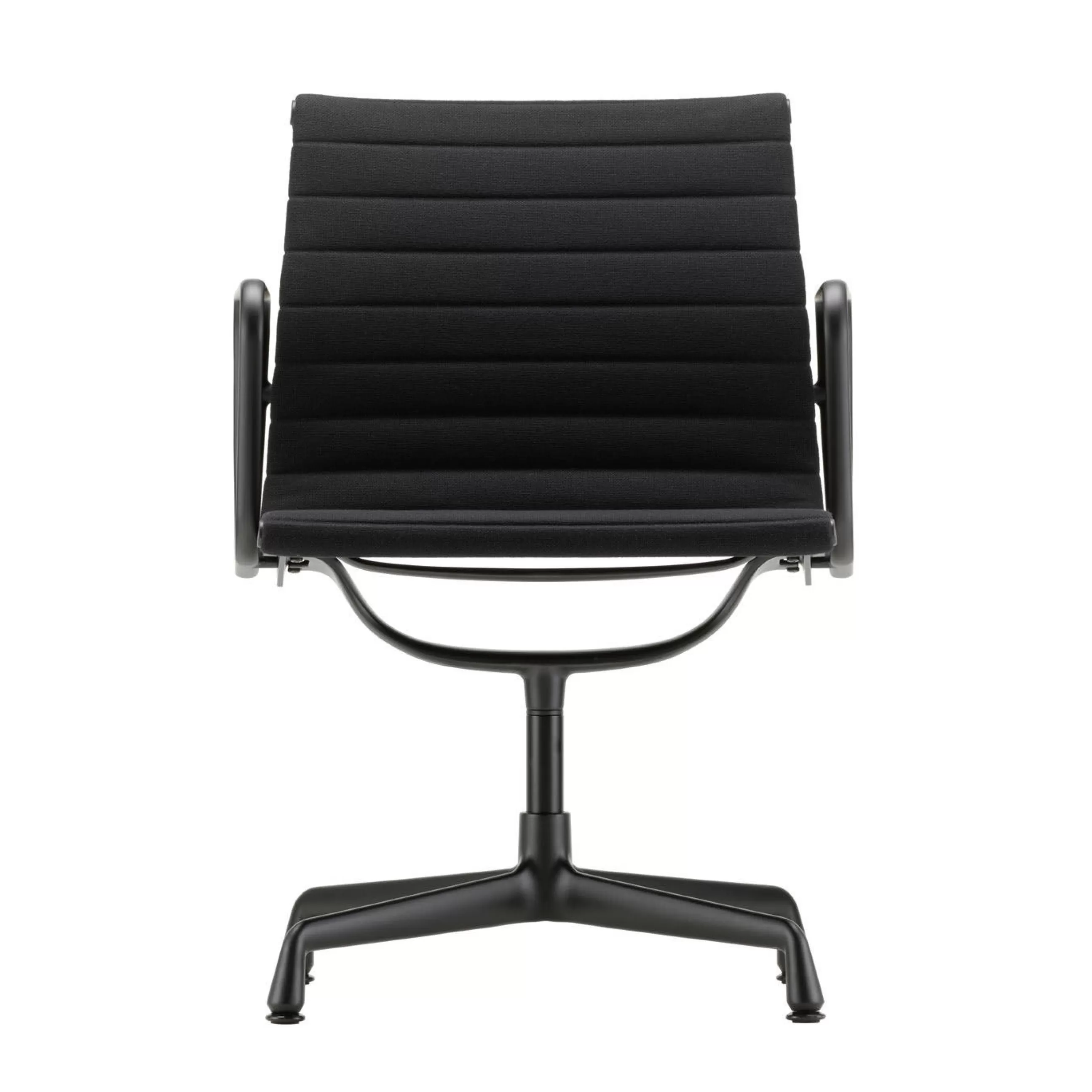 Fauteuils De Bureau>Vitra Fauteuil Pivotant Aluminium Chair Ea108 Tissu / Base 4 Branches - Noir
