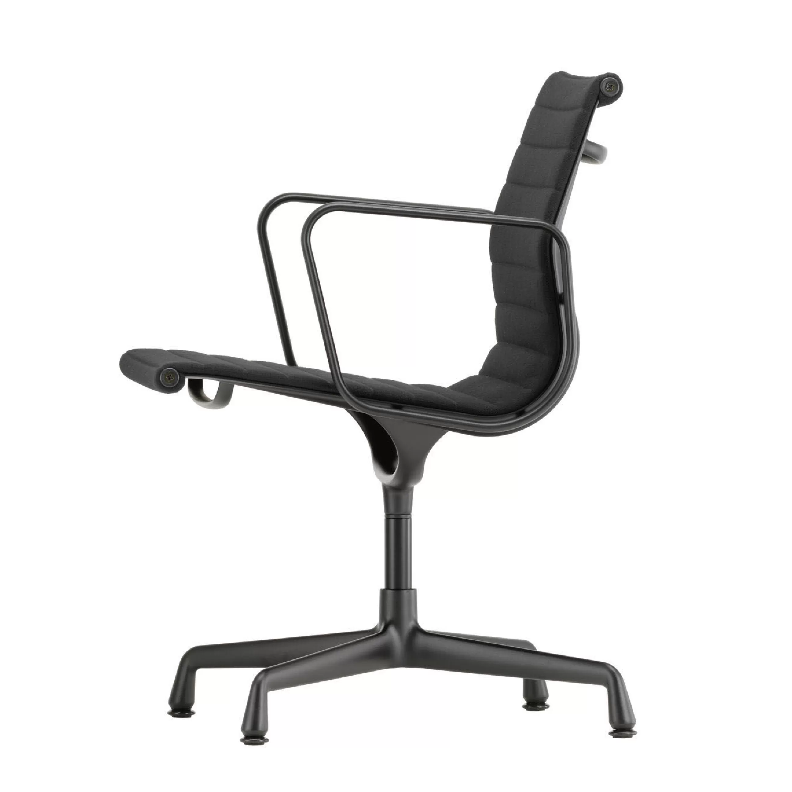 Fauteuils De Bureau>Vitra Fauteuil Pivotant Aluminium Chair Ea108 Tissu / Base 4 Branches - Noir