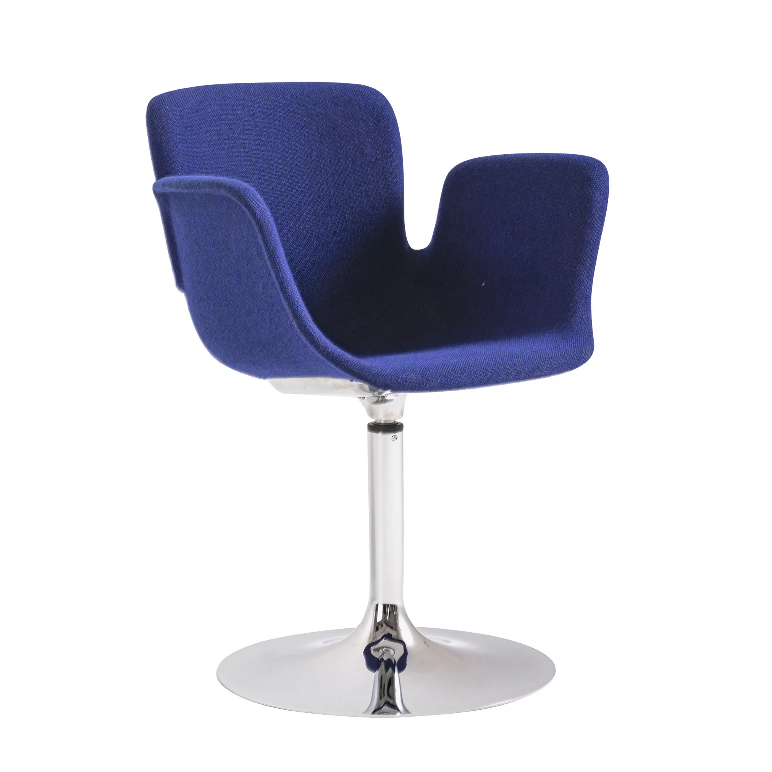 Fauteuils De Bureau>Cappellini Fauteuil Pivotant Juli Soft Tissu Bleu - Bleu - Chrome