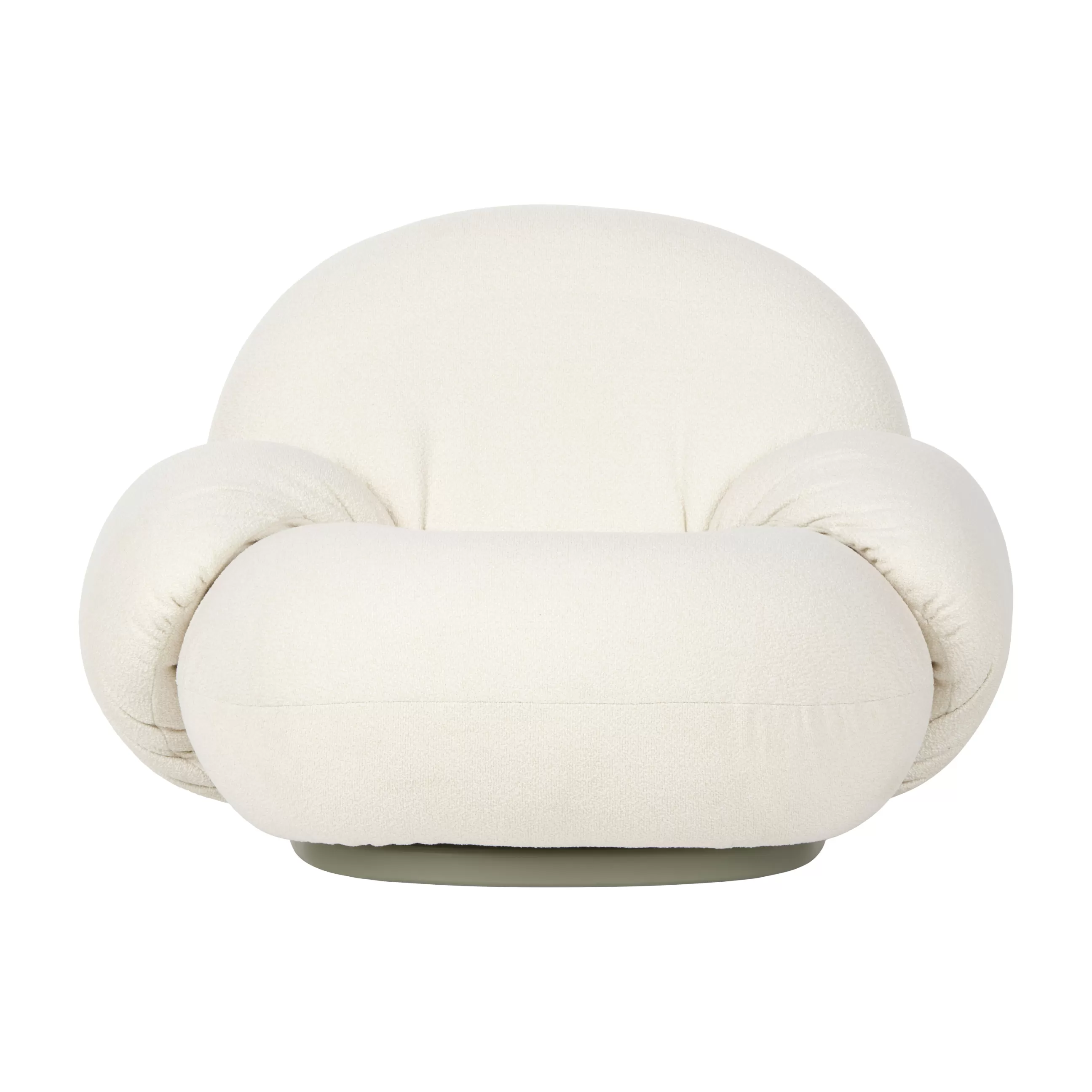 Fauteuils De Jardin>Gubi Fauteuil Pivotant Pacha Outdoor Tissu Beige / Avec Accoudoirs - Pierre Paulin, 1975 - Blanc
