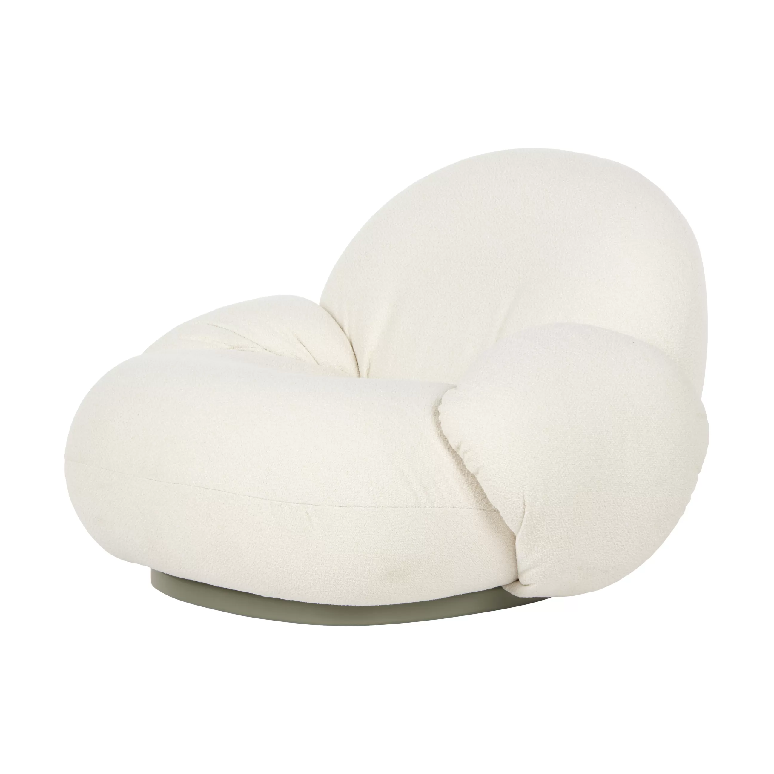 Fauteuils De Jardin>Gubi Fauteuil Pivotant Pacha Outdoor Tissu Beige / Avec Accoudoirs - Pierre Paulin, 1975 - Blanc