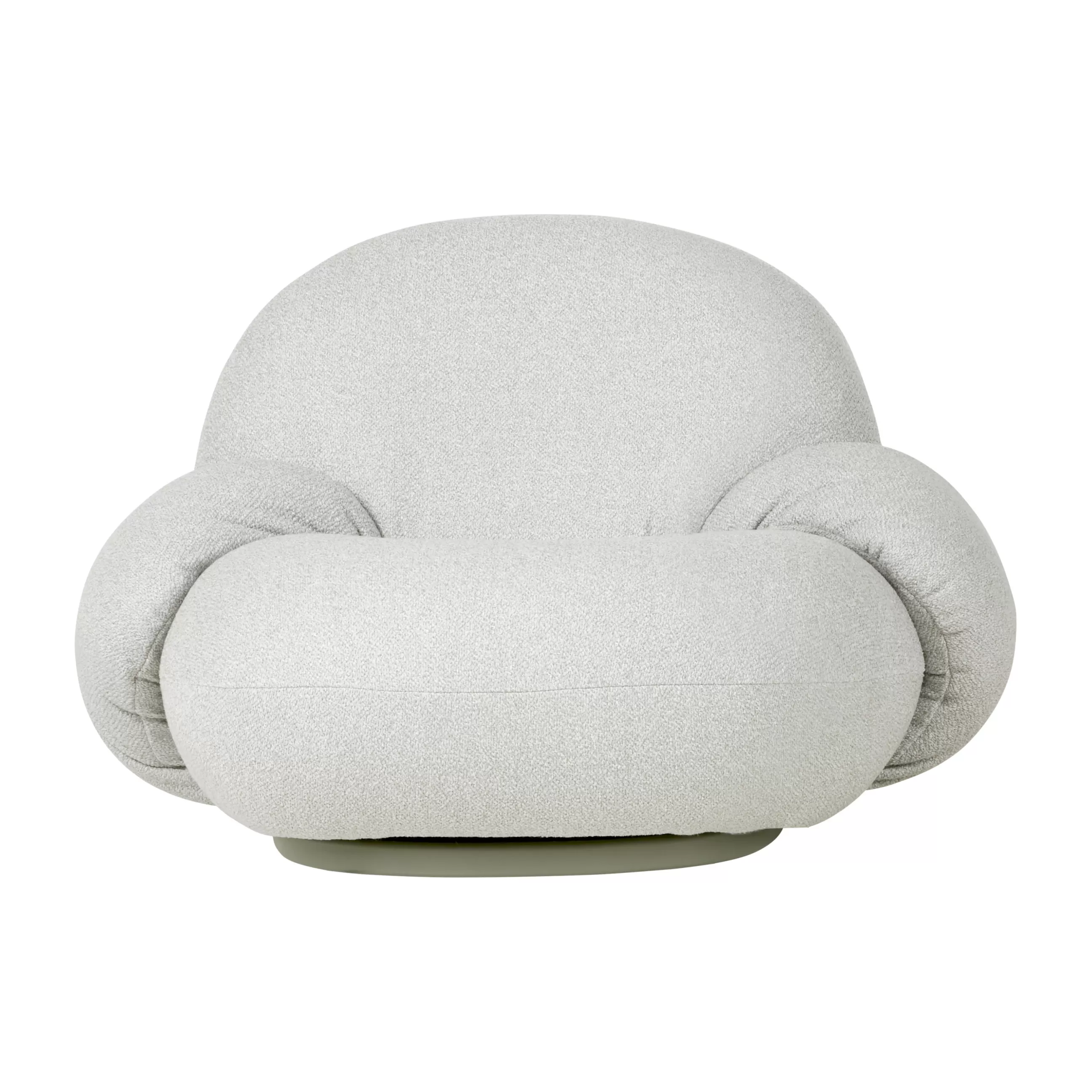Fauteuils De Jardin>Gubi Fauteuil Pivotant Pacha Outdoor Tissu Blanc Beige / Avec Accoudoirs - Pierre Paulin, 1975 - Taupe