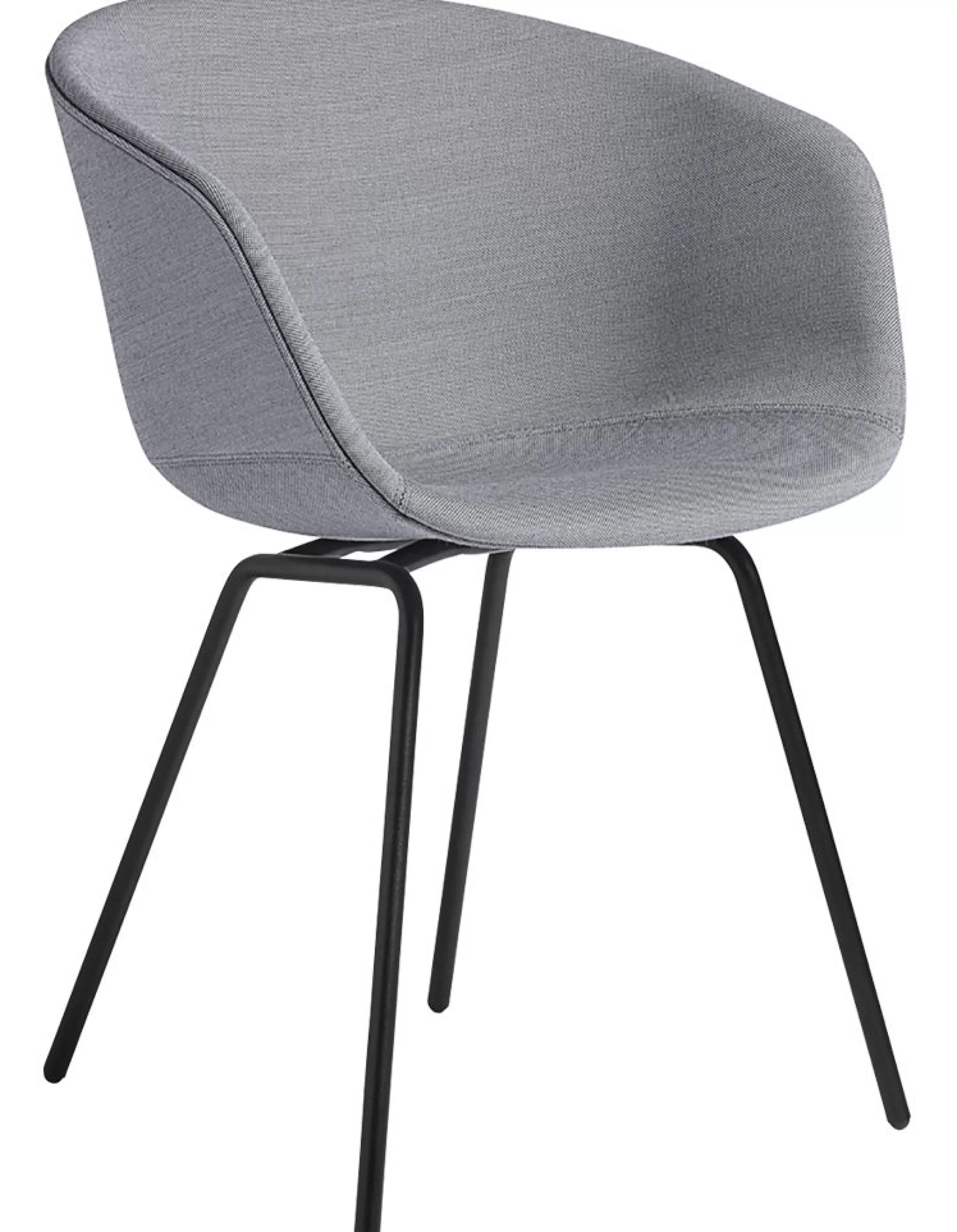 Fauteuils De Bureau>Hay Fauteuil Rembourre About A Chair Aac27 Tissu Gris / Tissu Integral & Pieds Metal - Gris Clair - Noir