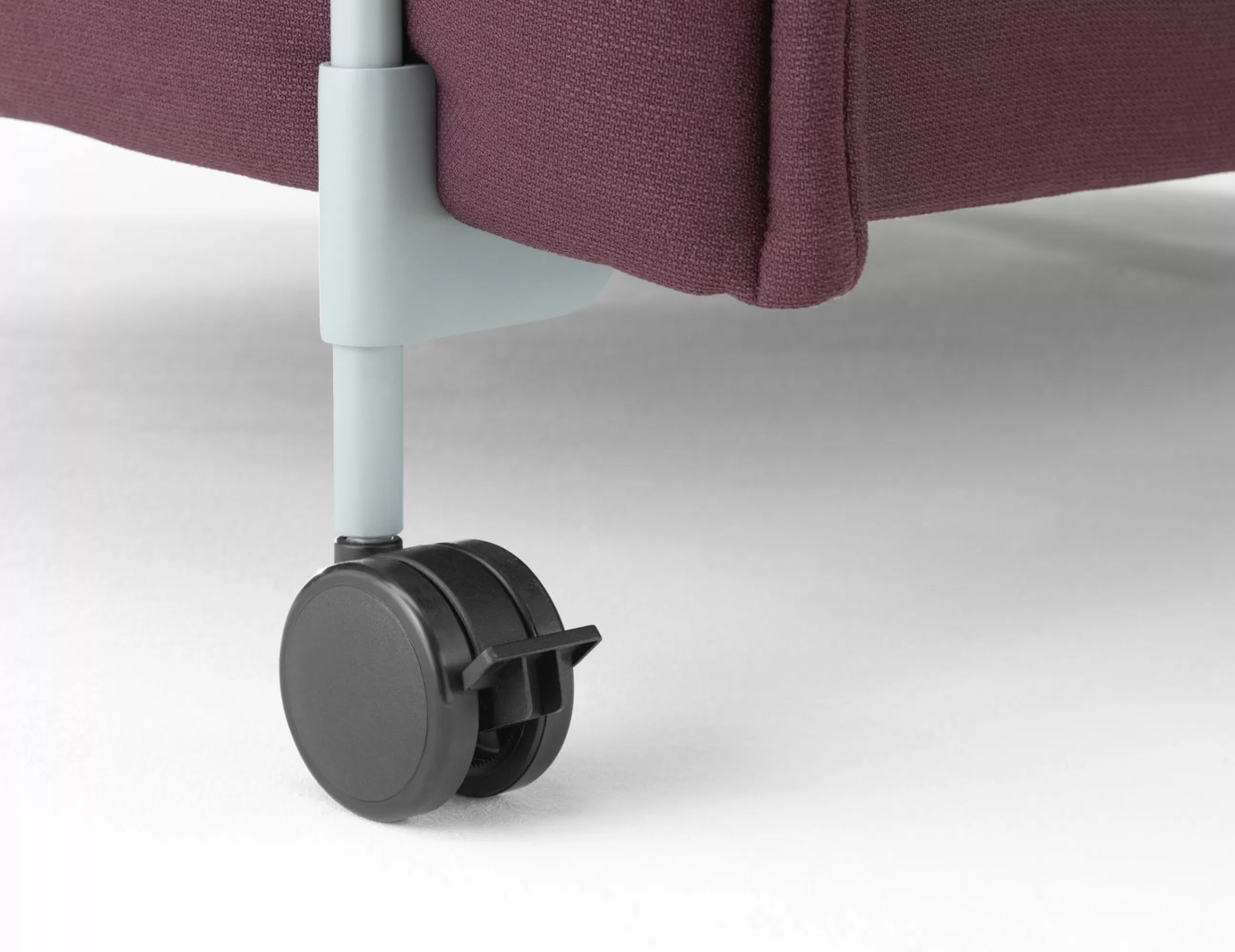Fauteuils De Bureau>Vitra Fauteuil Rembourre Alcove Work Lowback Tissu Rouge / Sur Roulettes - Tablette Gauche - Noir - Rouge Fonce - Vert Menthe