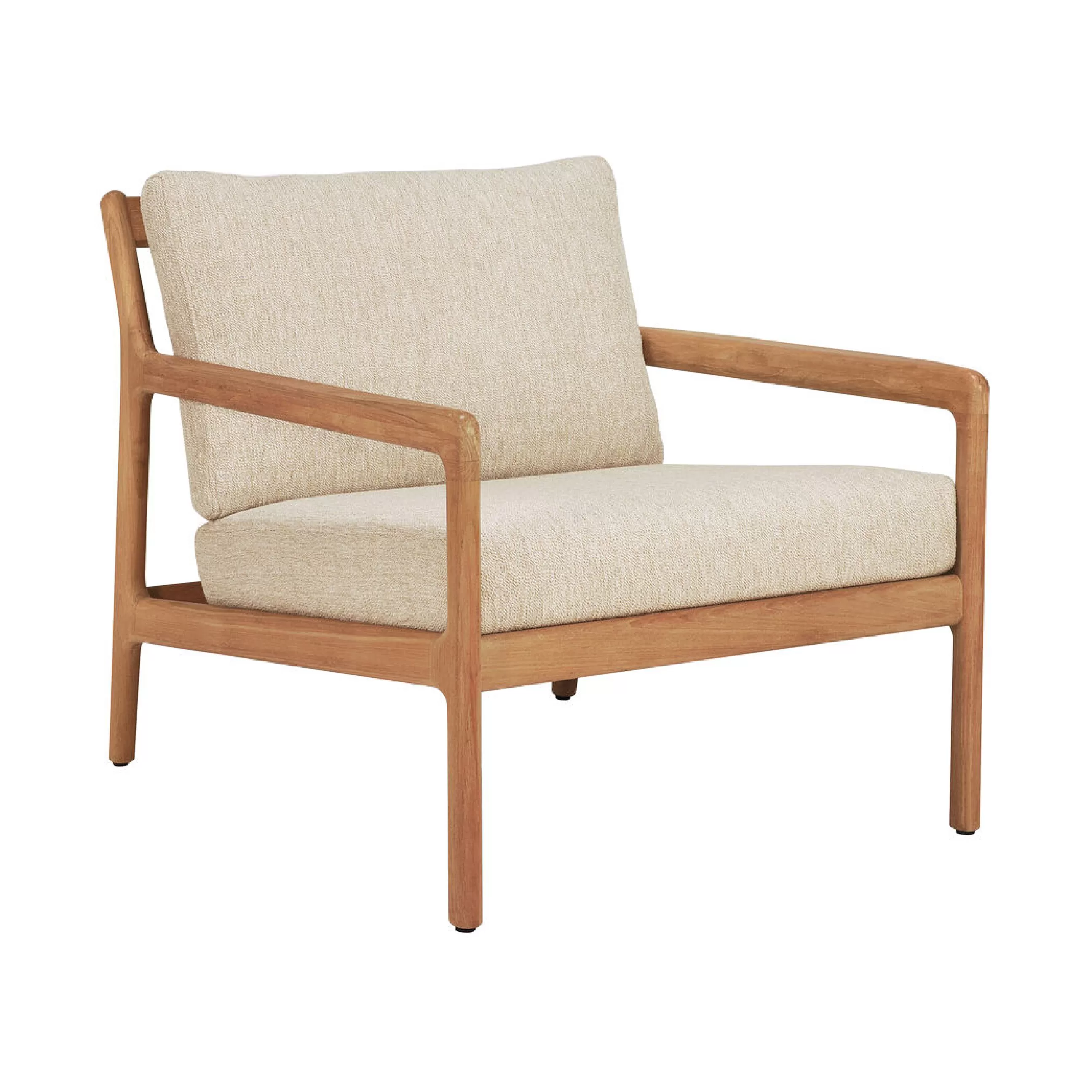 Fauteuils De Jardin>Ethnicraft Fauteuil Rembourre Jack Outdoor Tissu Bois Beige / Teck - Naturel - Teck