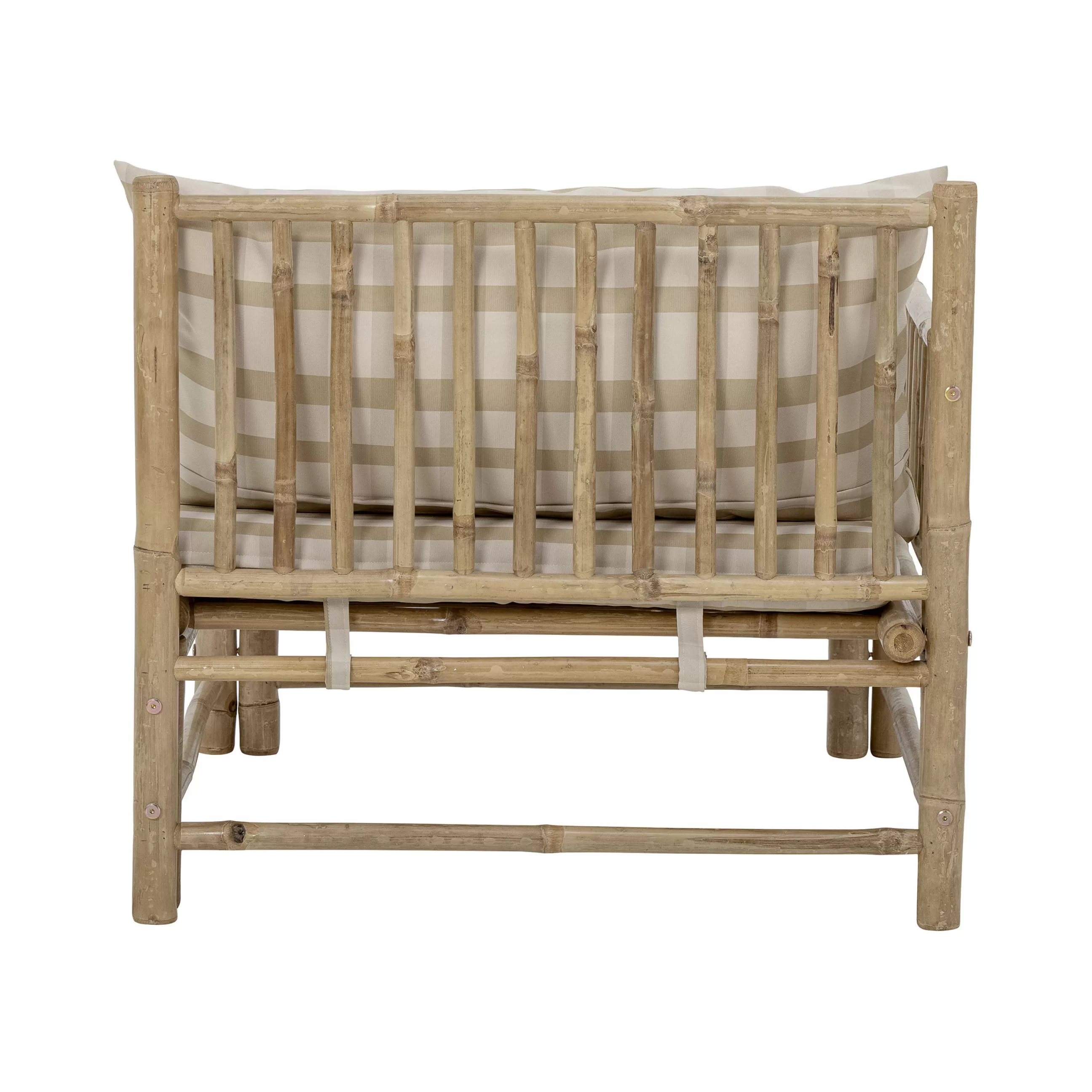 Fauteuils De Jardin>Bloomingville Fauteuil Rembourre Korfu Tissu Beige Bois Naturel / Module Angle Gauche - Bambou - Bambou - Beige
