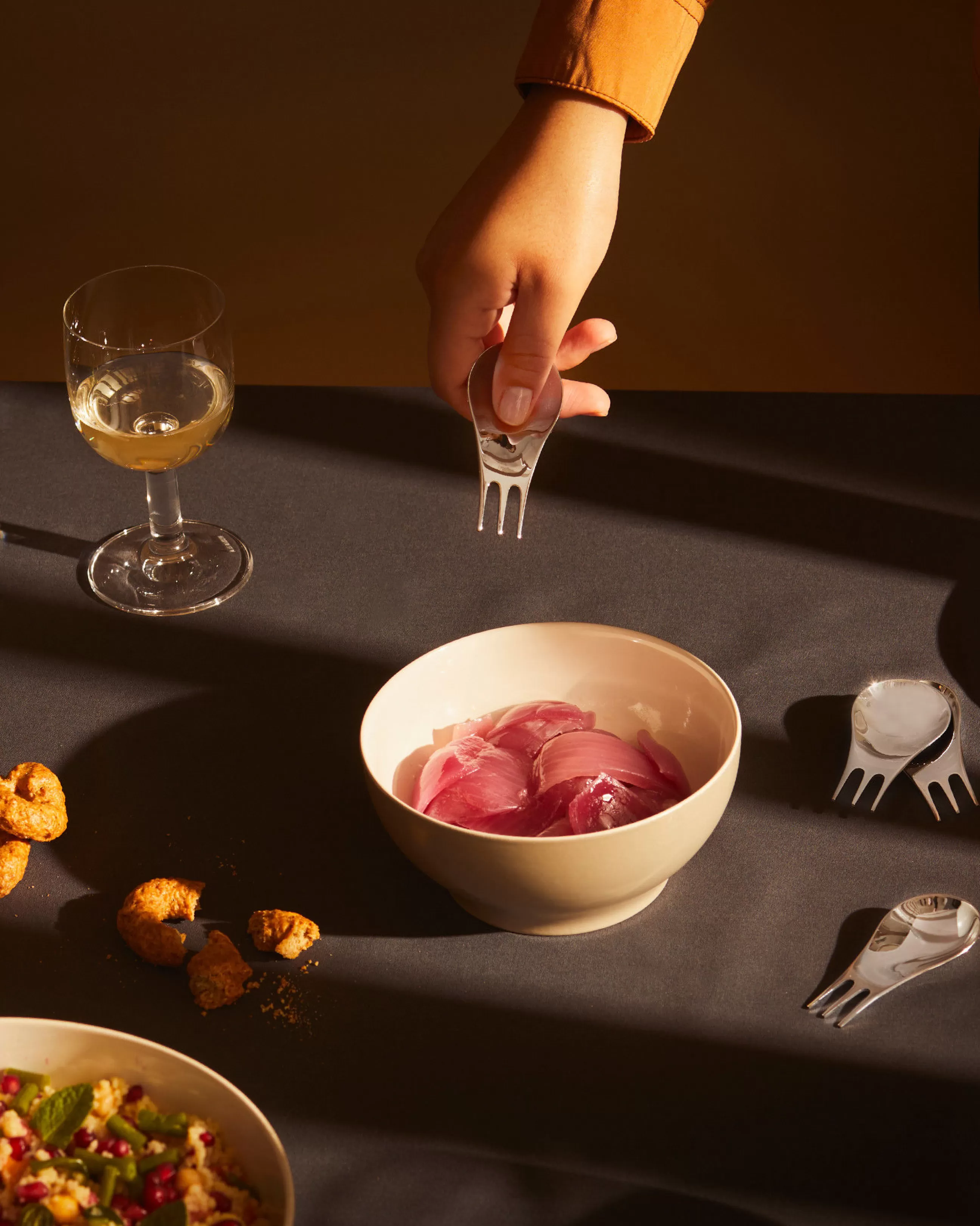 Terrasses Et Balcons>Alessi Fourchette Moscardino Metal / Cuillere Pour Aperitif - Set De 4 - Acier