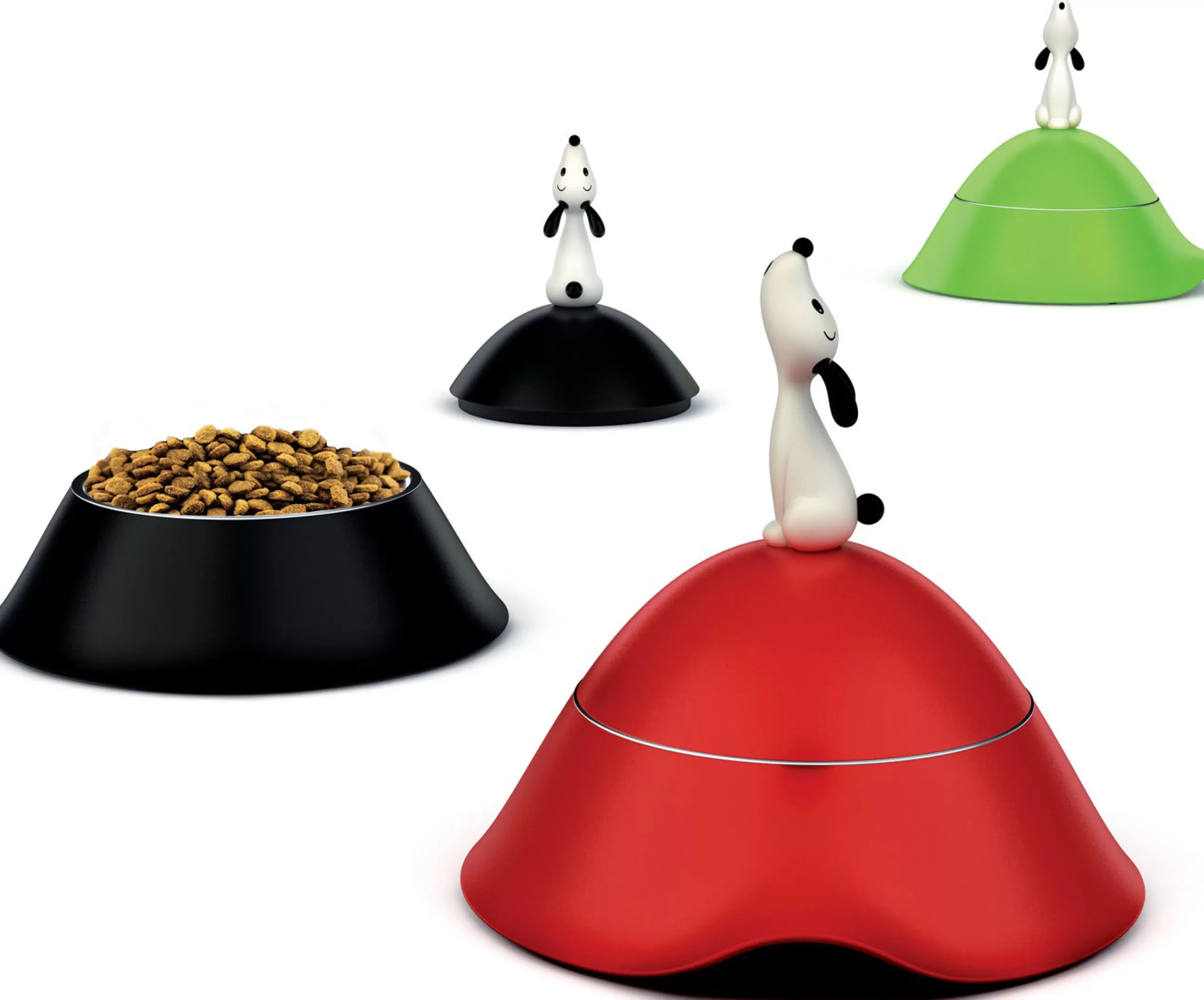 Chiens Chats Cie>Alessi Gamelle Lula Metal Plastique/ Pour Chien - Noir