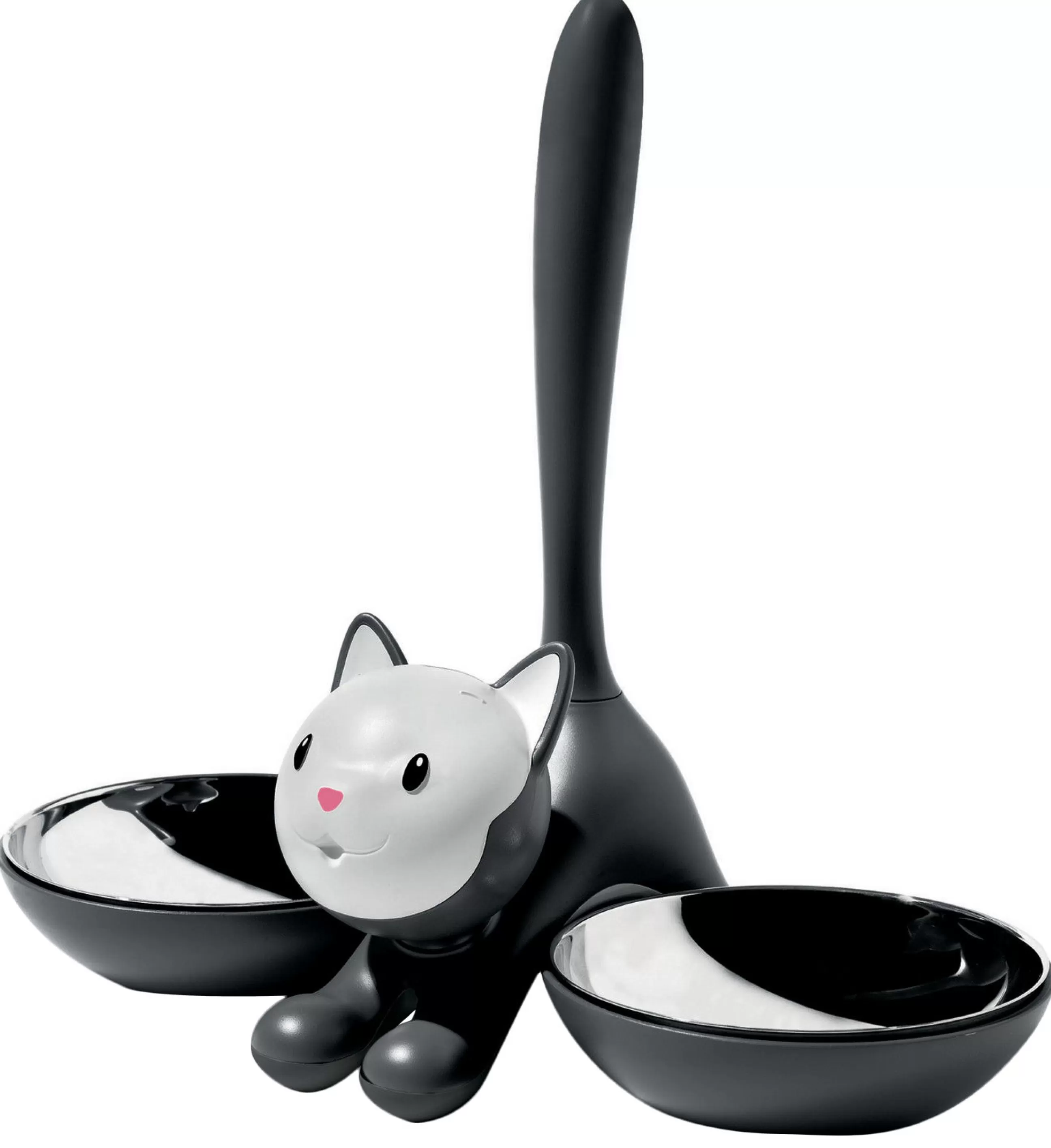 Chiens Chats Cie>Alessi Gamelle Tigrito Metal Plastique/ Pour Chat - Noir