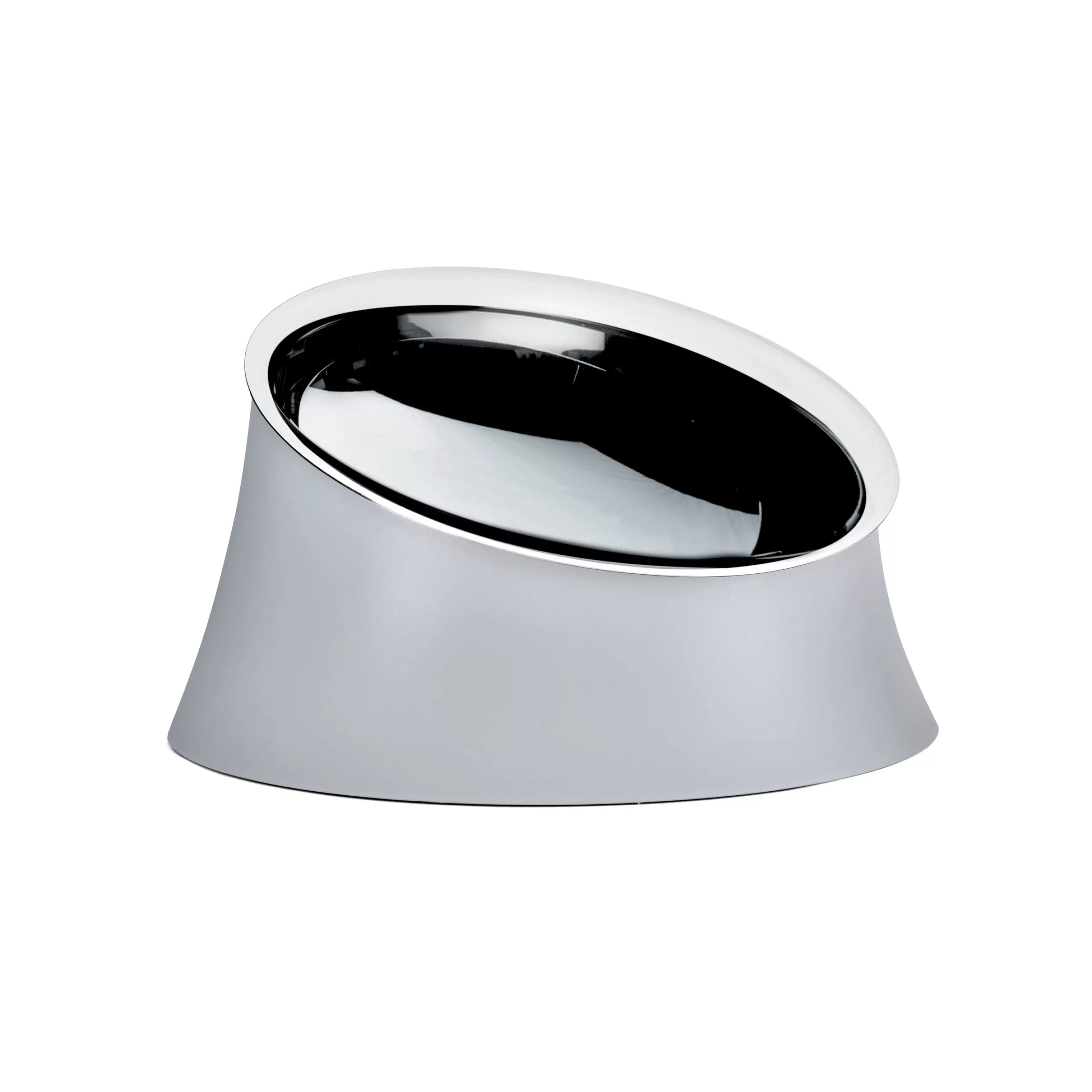 Chiens Chats Cie>Alessi Gamelle Wowl Metal Plastique Gris / Pour Chien - O 28 Cm - Ergonomique - Gris Chaud