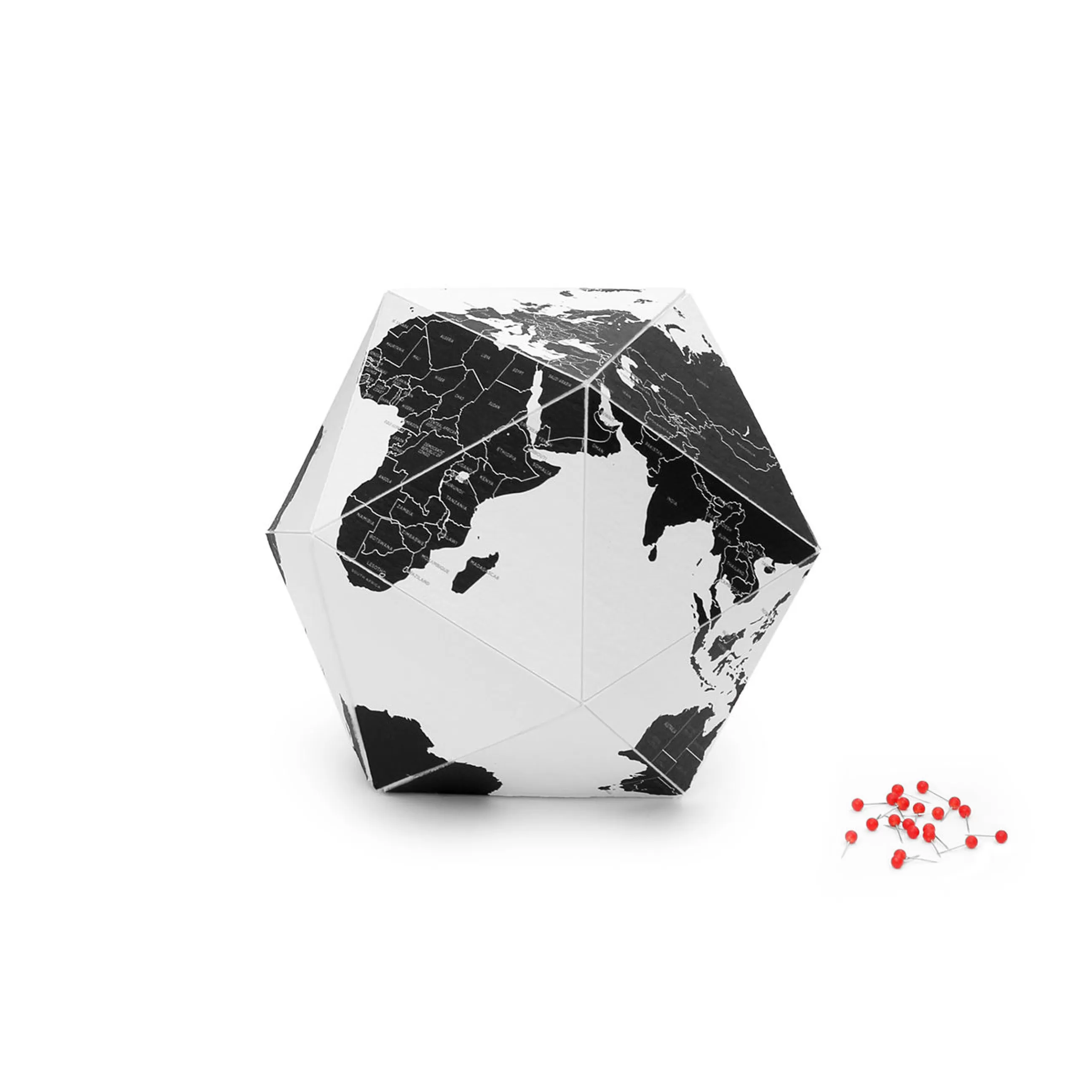 Jeux Et Loisirs>Palomar Globe Terrestre Here By Countries Small Papier Blanc Noir / O 23 Cm - Papier / A Personnaliser : Inclus 50 Epingles - Blanc - Noir