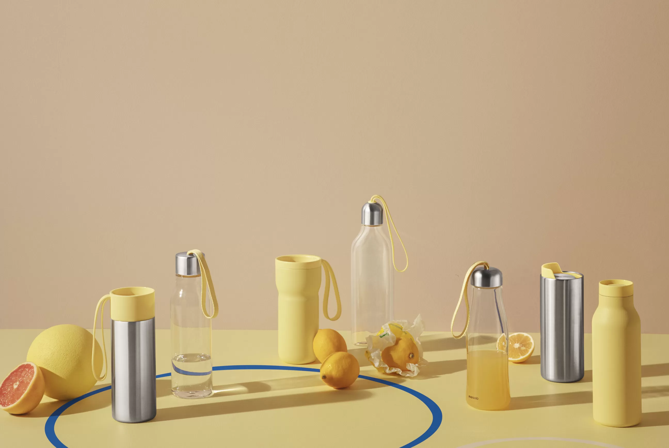 Gourdes Et Thermos>Eva Solo Gourde Backpack Plastique Beige / 0,5L - Bouteille Nomade Plastique Ecologique - Acier - Citron Givre - Transparent