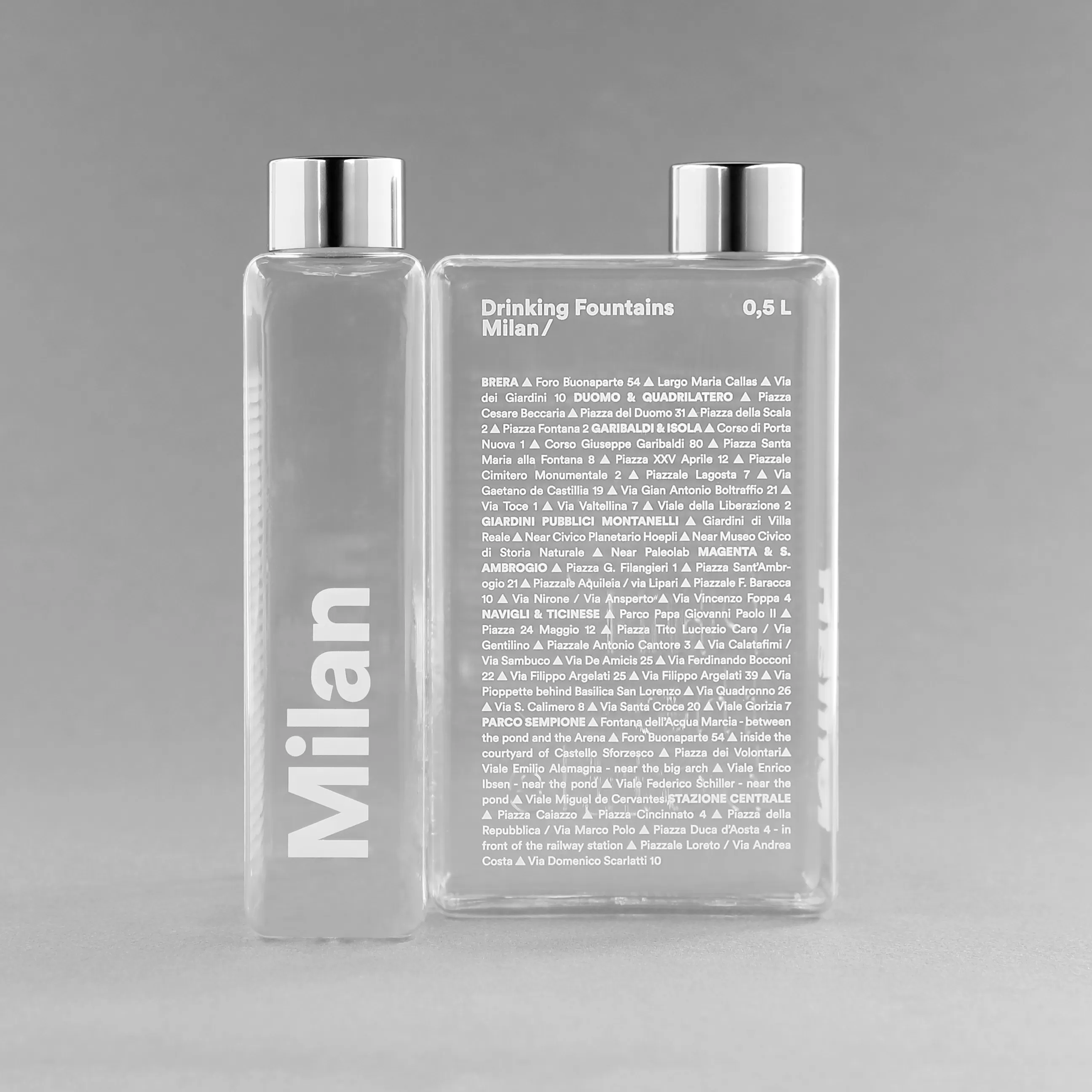 Gourdes Et Thermos>Palomar Gourde Phil -  Plastique Transparent / Bouteille Nomade Plastique Ecologique - 500 Ml - Noir - Transparent