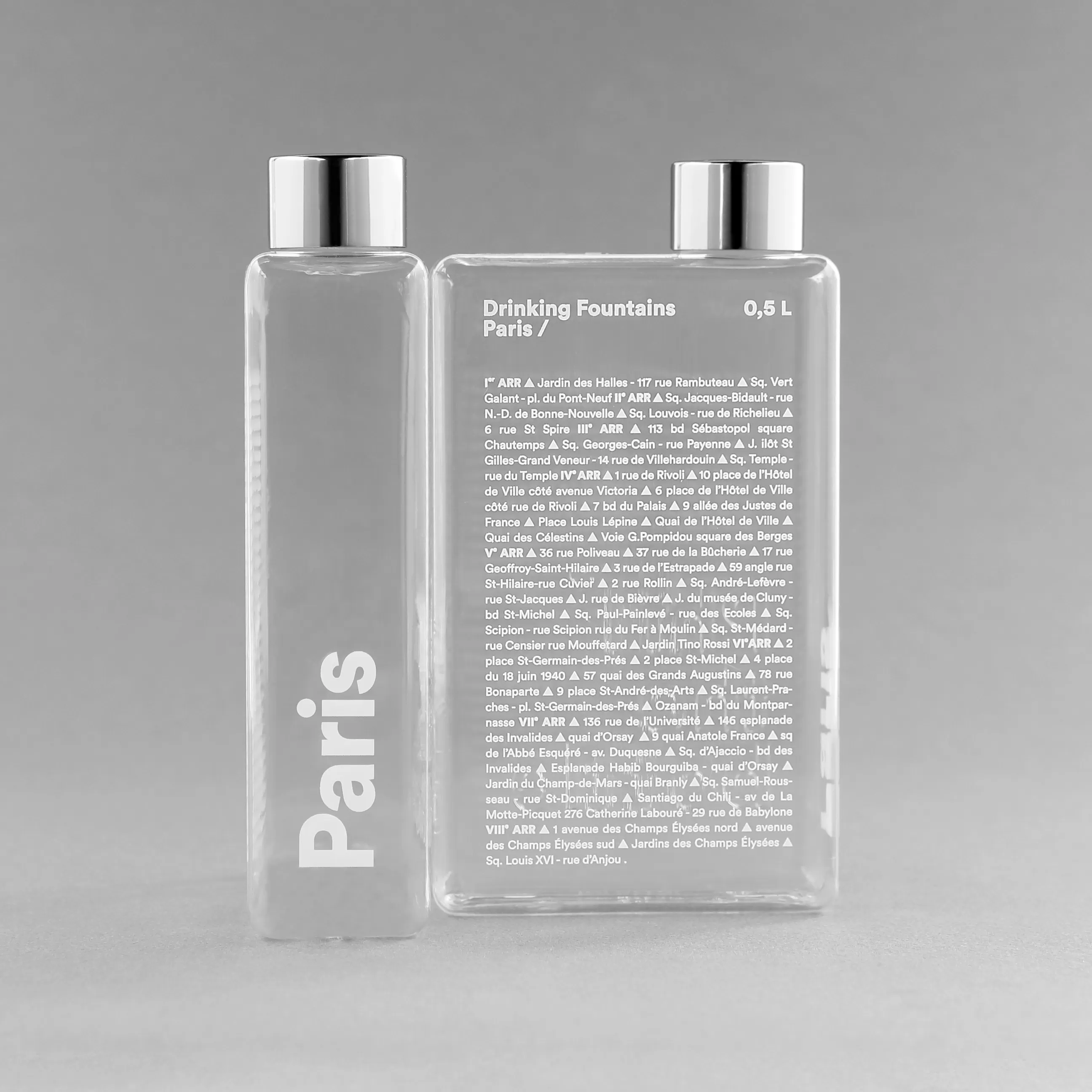 Gourdes Et Thermos>Palomar Gourde Phil - Plastique Transparent / Bouteille Nomade Plastique Ecologique - 500 Ml - Noir - Transparent