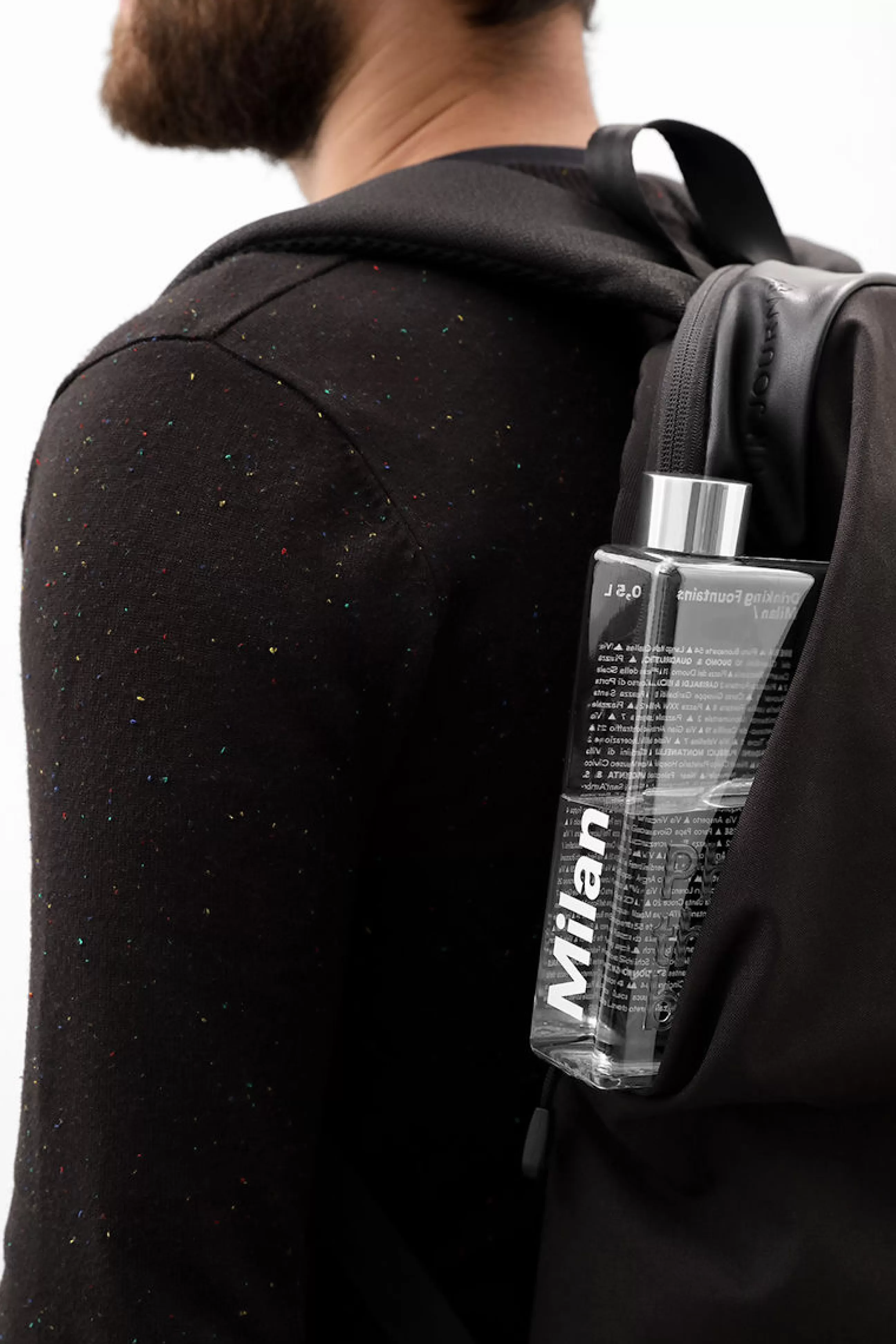 Gourdes Et Thermos>Palomar Gourde Phil -  Plastique Transparent / Bouteille Nomade Plastique Ecologique - 500 Ml - Noir - Transparent