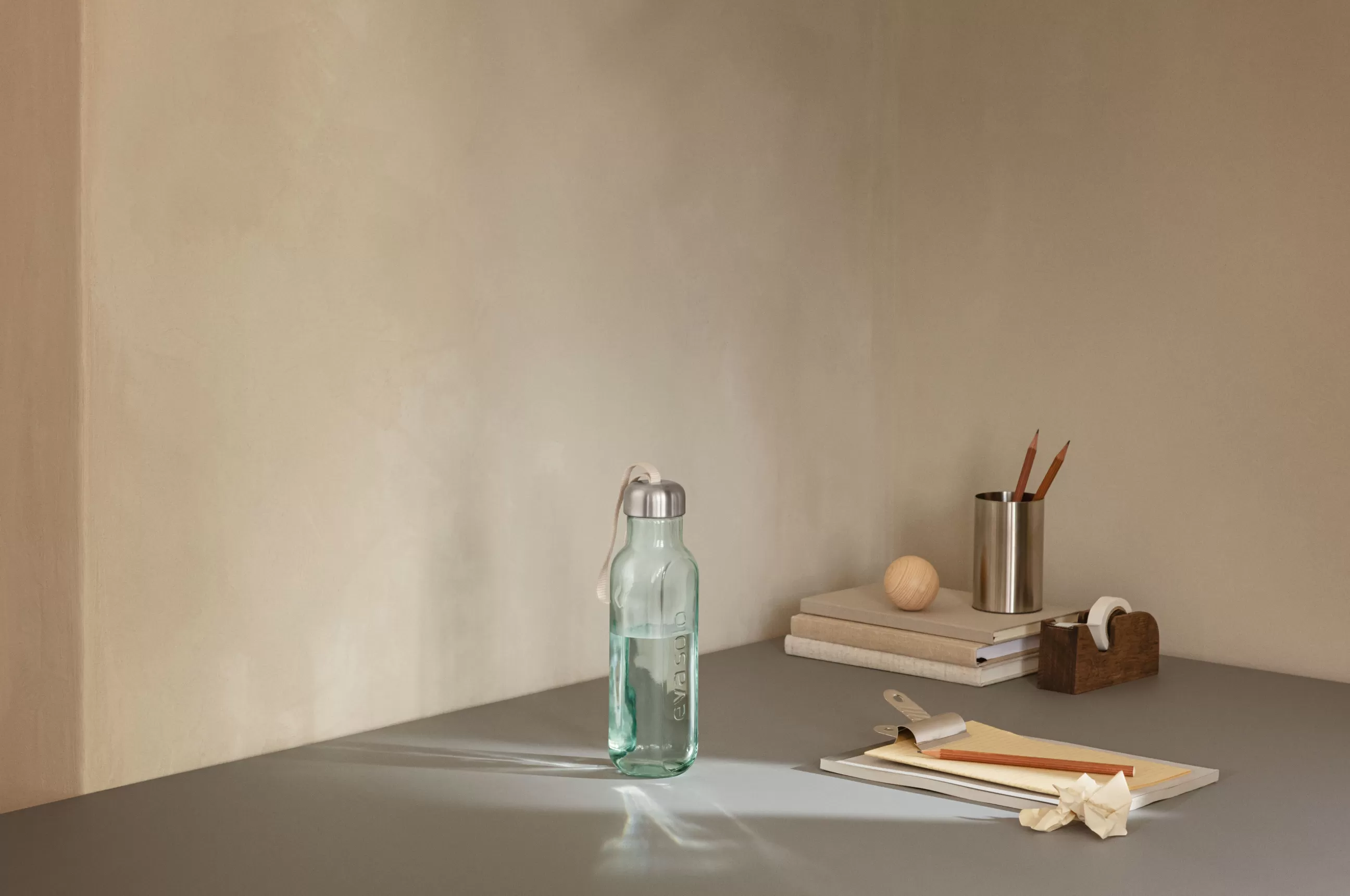Gourdes Et Thermos>Eva Solo Gourde Recycled Verre Transparent / 0,5 L - Verre Recycle - Noir - Transparent