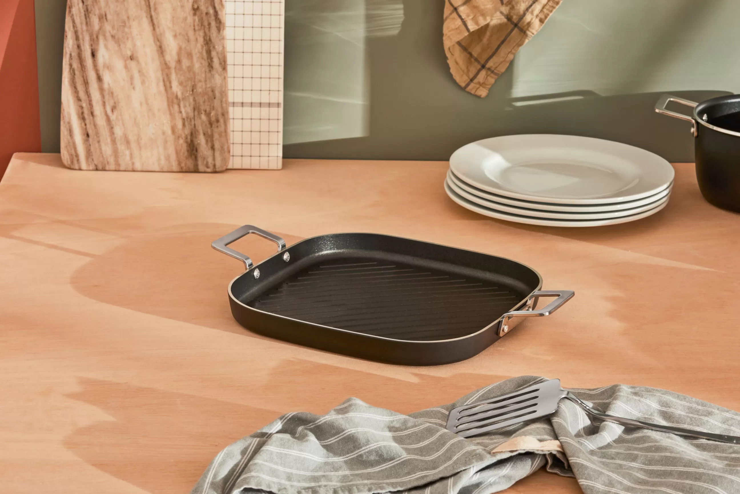 Plats Et Cuisson>Alessi Grill Pots&Pans Metal/ 29 X 29 Cm - Tous Feux Dont Induction - Acier - Noir