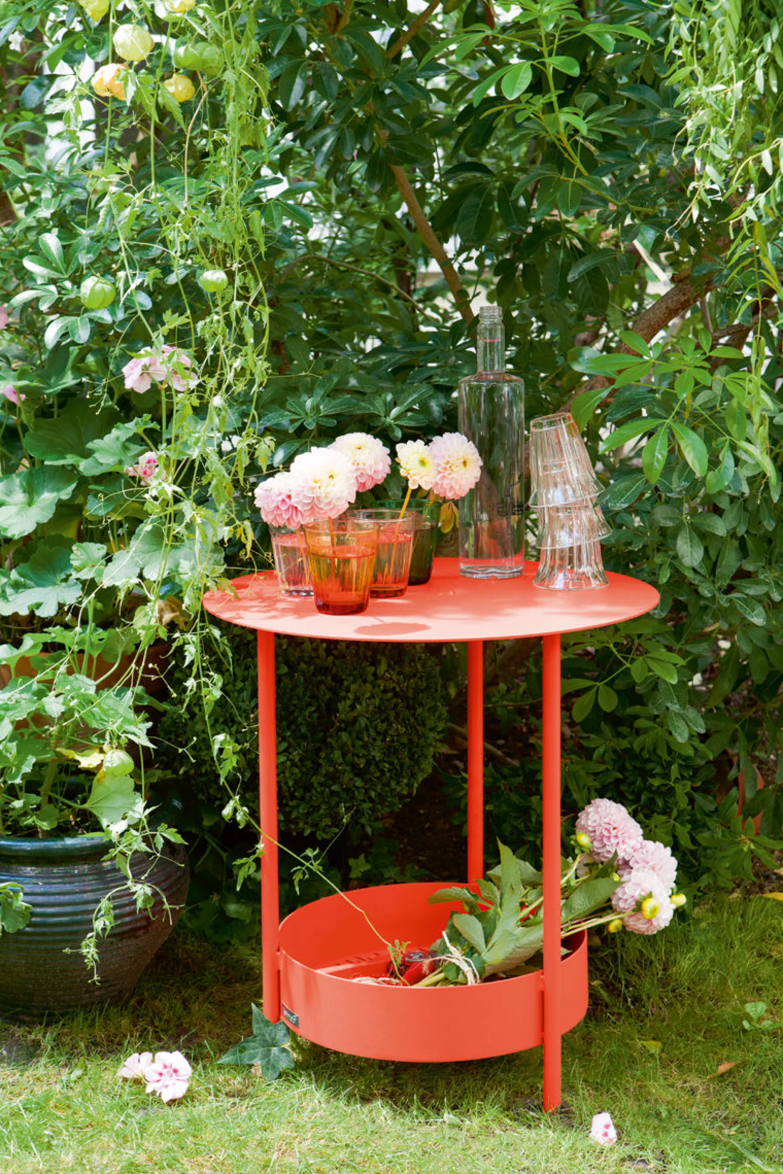 Meubles De Rangement>Fermob Gueridon Salsa Metal Rouge / O 50 X H 50 Cm - Coquelicot