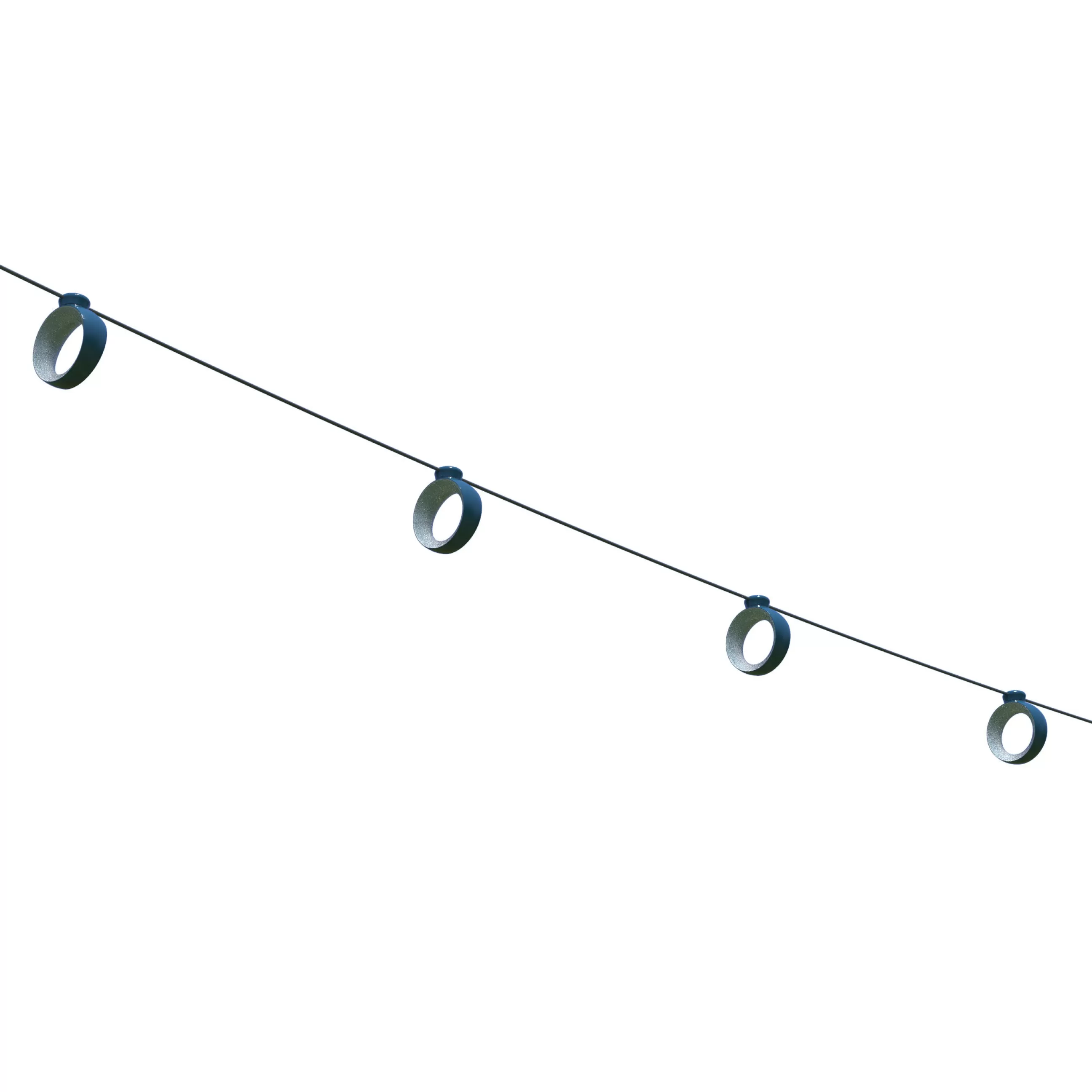 Luminaires D'extérieur>Fermob Guirlande Lumineuse Exterieur Hoop Led Plastique Bleu 12 Metres / Bluetooth - Bleu Acapulco
