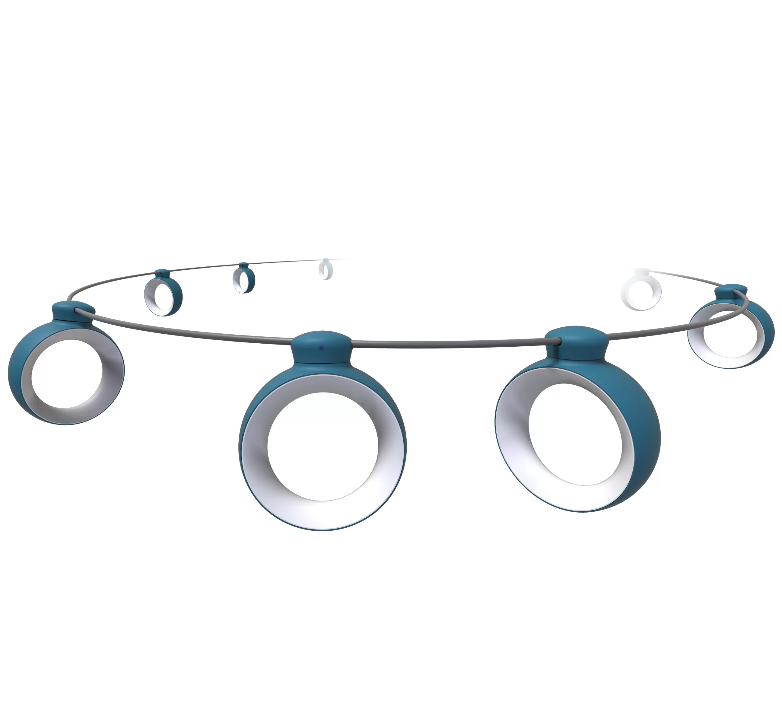 Luminaires D'extérieur>Fermob Guirlande Lumineuse Exterieur Hoop Led Plastique Bleu 12 Metres / Bluetooth - Bleu Acapulco