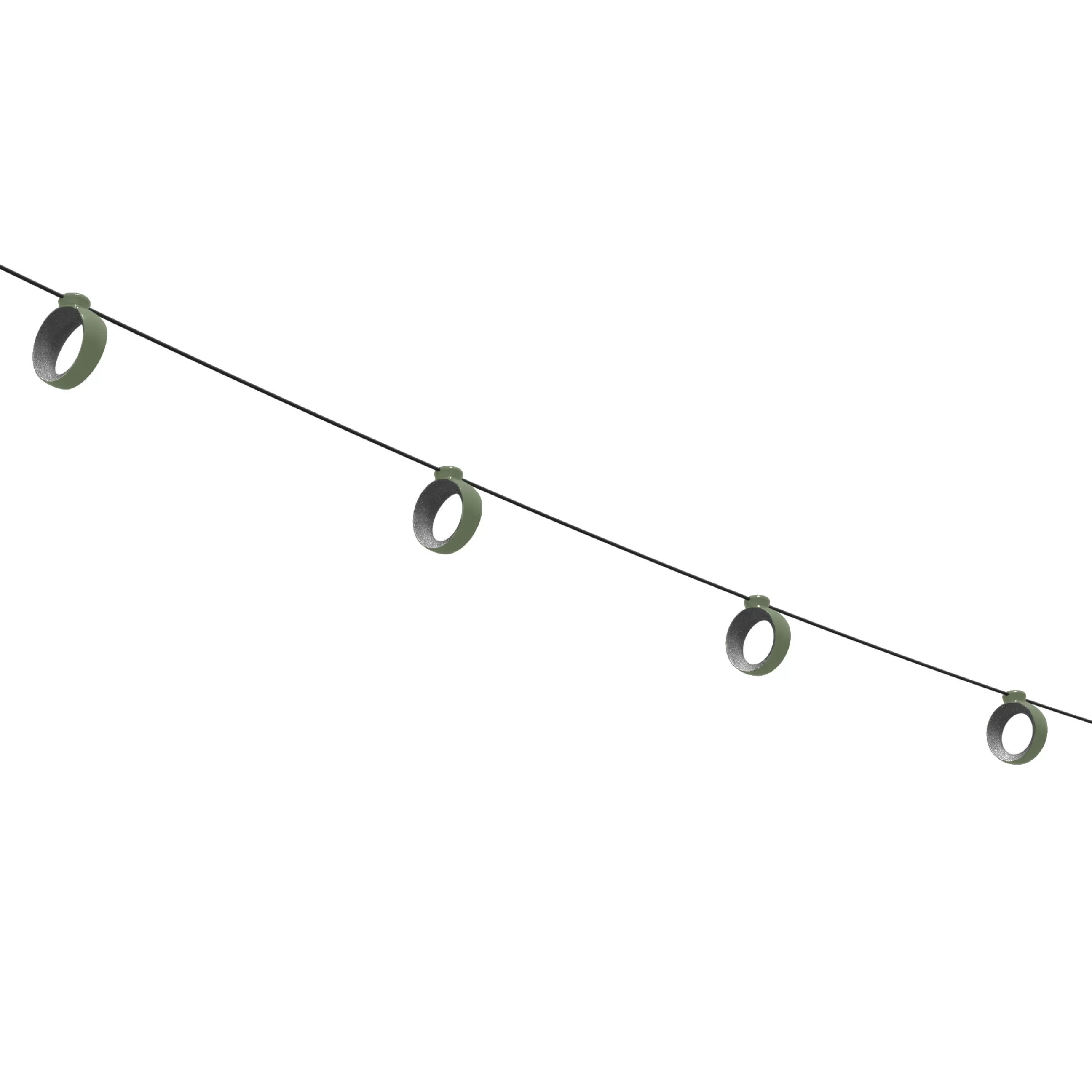 Terrasses Et Balcons>Fermob Guirlande Lumineuse Exterieur Hoop Led Plastique Vert 12 Metres / Bluetooth - Cactus