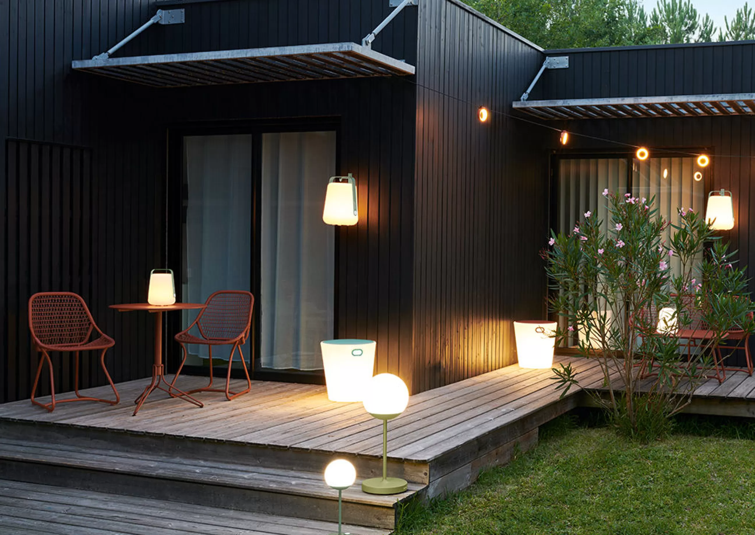 Terrasses Et Balcons>Fermob Guirlande Lumineuse Exterieur Hoop Led Plastique Vert 12 Metres / Bluetooth - Cactus