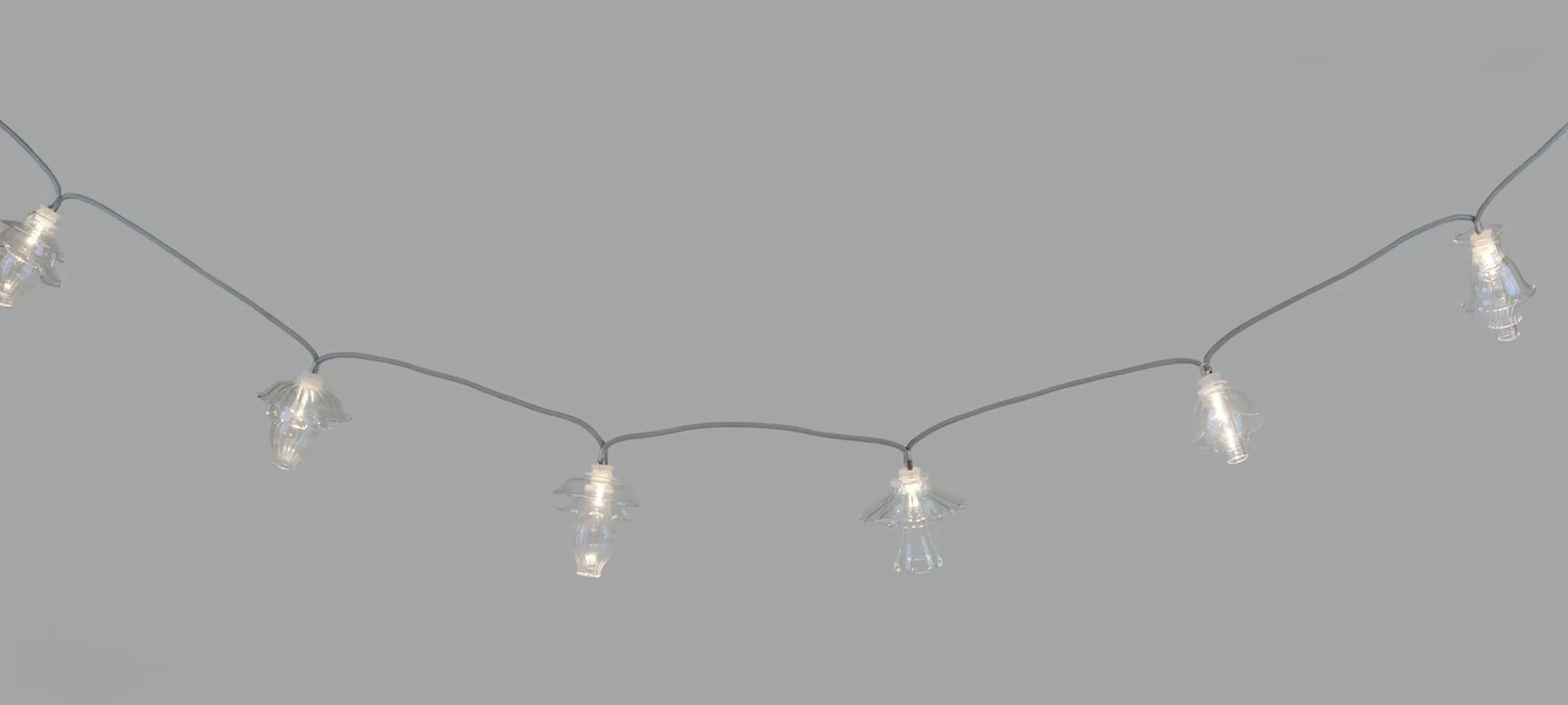 Mobilier Et Objets Lumineux>Seletti Guirlande Lumineuse Floralia Verre/ Led - 12 Abat-Jours Verre - L 420 Cm - Transparent