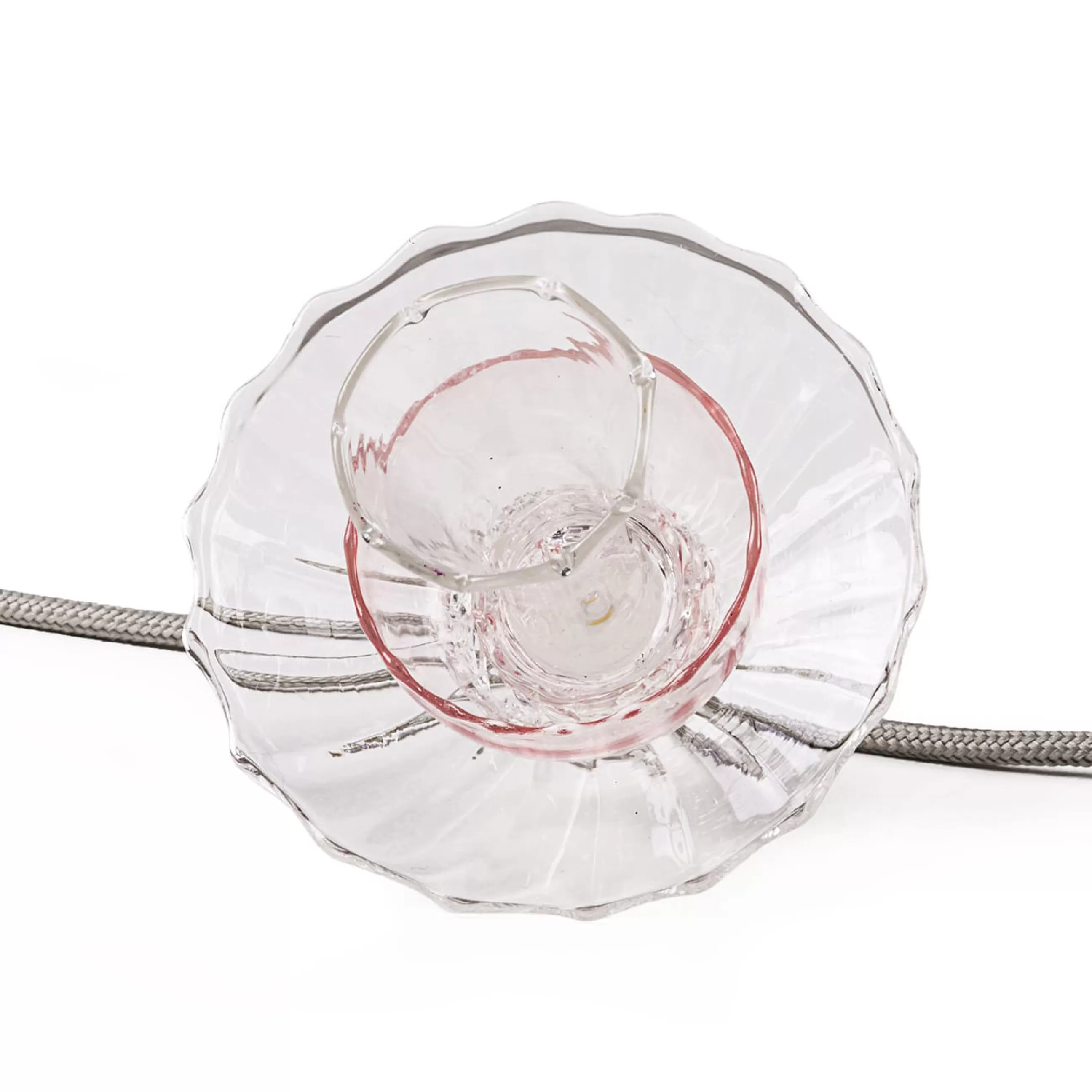 Mobilier Et Objets Lumineux>Seletti Guirlande Lumineuse Floralia Verre Rose Transparent / Led - 12 Abat-Jours Verre - L 420 Cm - Rose Pale