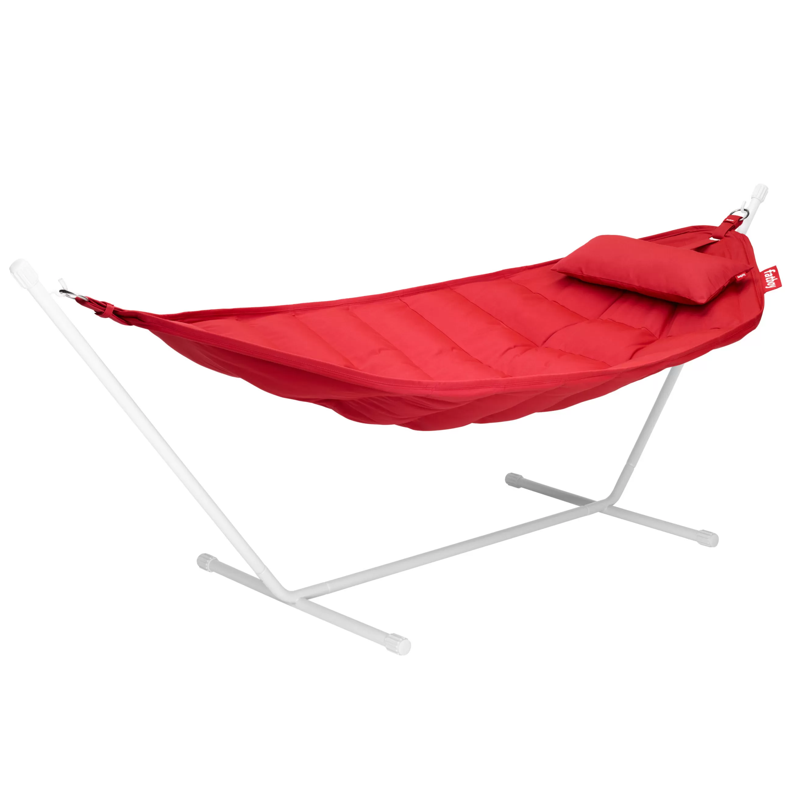 Bains De Soleil Chaises Longues Et Hamacs>Fatboy Hamac Avec Support Headdemock Superbe Tissu Rouge / Tissu Olefine - Avec Coussin - Gris Clair - Rouge