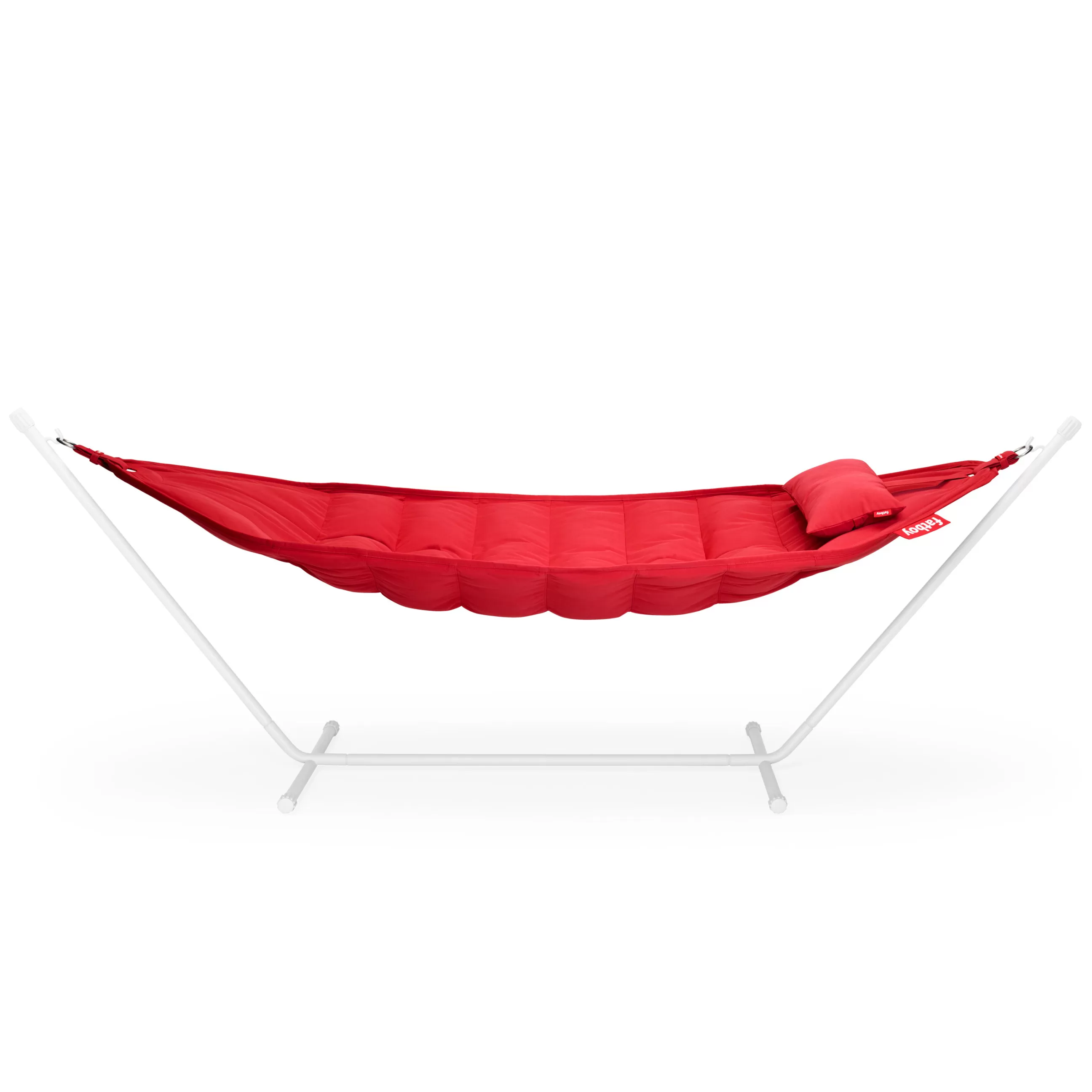 Bains De Soleil Chaises Longues Et Hamacs>Fatboy Hamac Avec Support Headdemock Superbe Tissu Rouge / Tissu Olefine - Avec Coussin - Gris Clair - Rouge